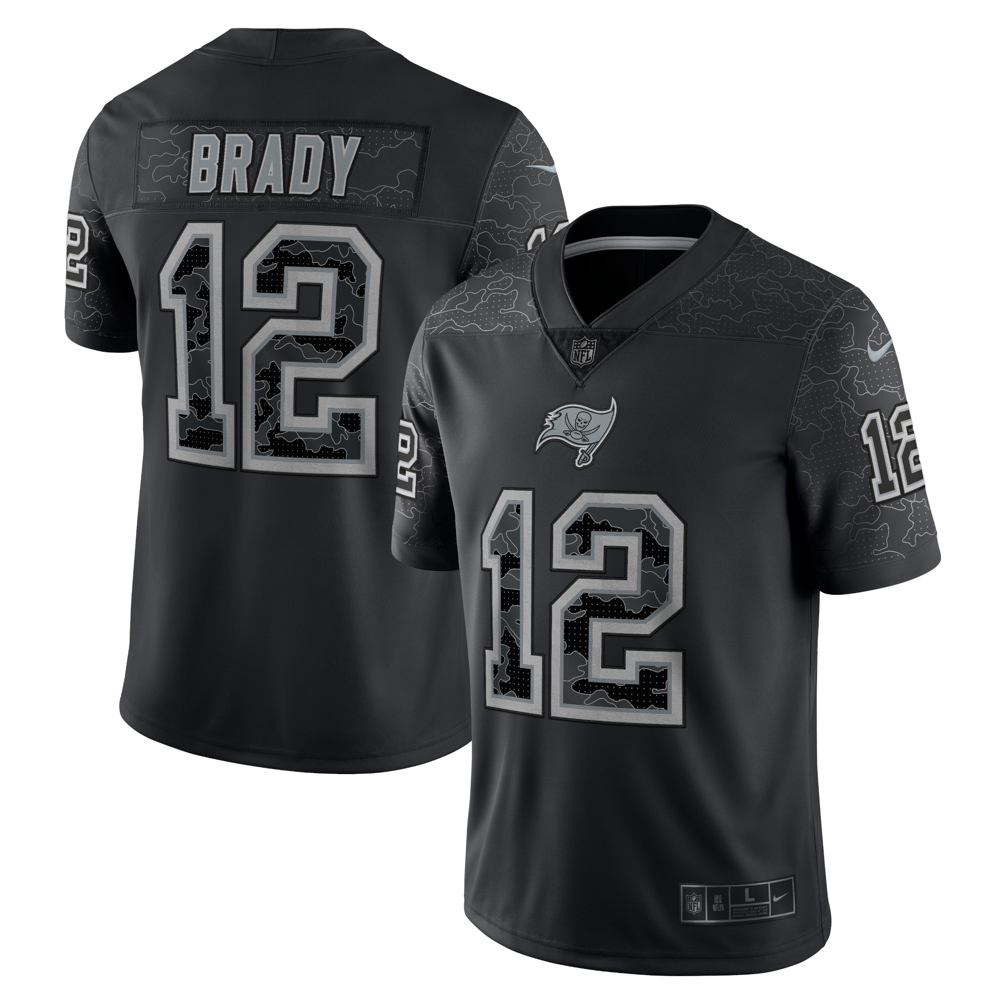 Tom Brady Tampa Bay Buccaneers Nike RFLCTV Limited Jersey - Black - vstockx
