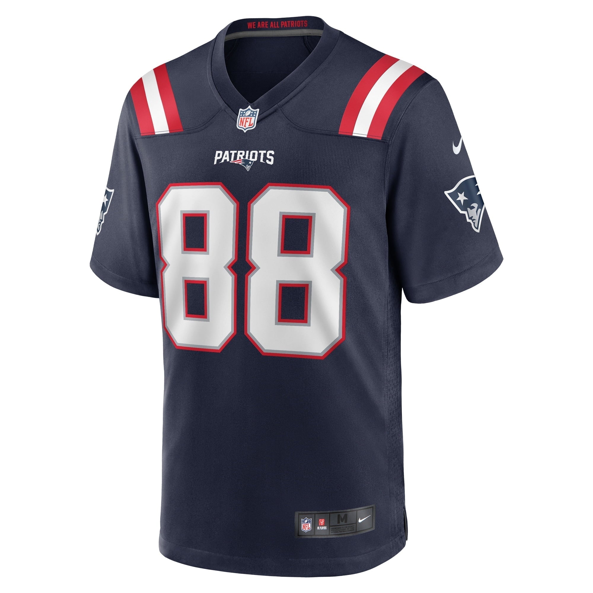 Men's Nike Scotty Washington Navy New England Patriots Home Game Player Jersey - vstockx