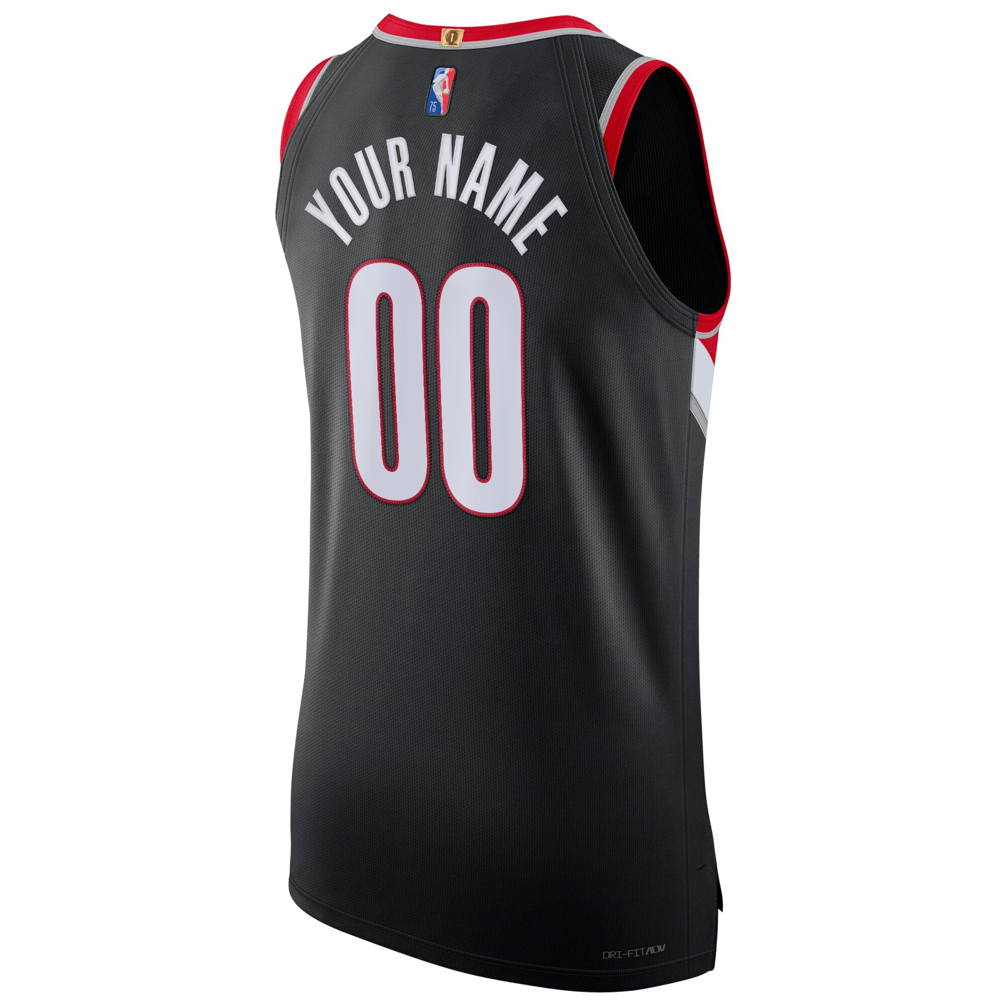 Portland Trail Blazers Nike 2021/22 Diamond Authentic Custom Jersey - Icon Edition - Black - vstockx