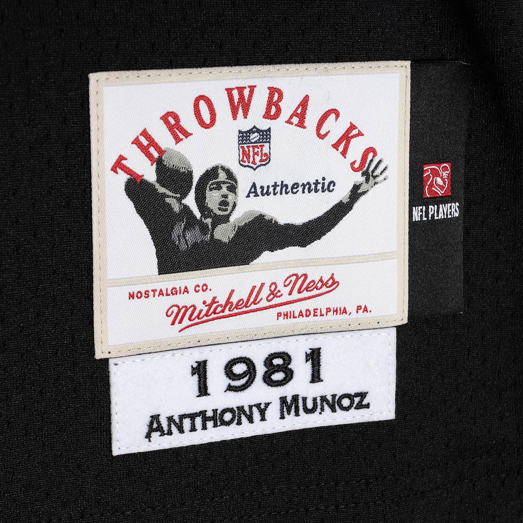 Anthony Munoz Cincinnati Bengals Mitchell & Ness 1981 Authentic Retired Player Jersey - Black - vstockx