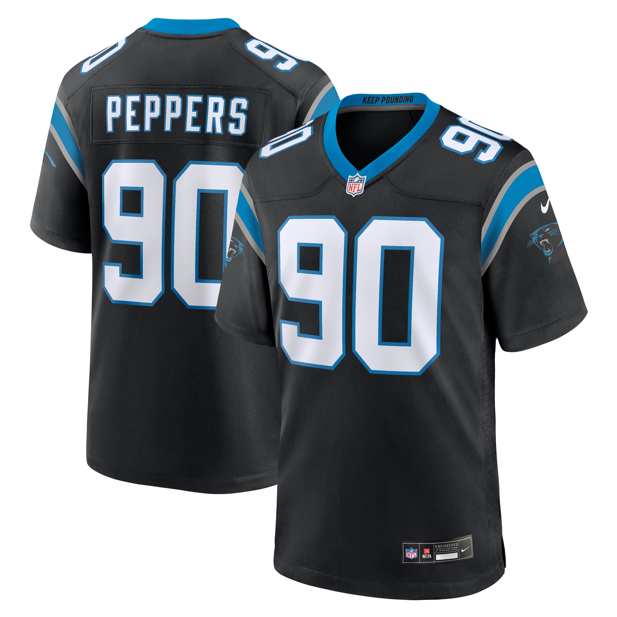 Julius Peppers Carolina Panthers Nike Retired Player Game Jersey - Black - vstockx