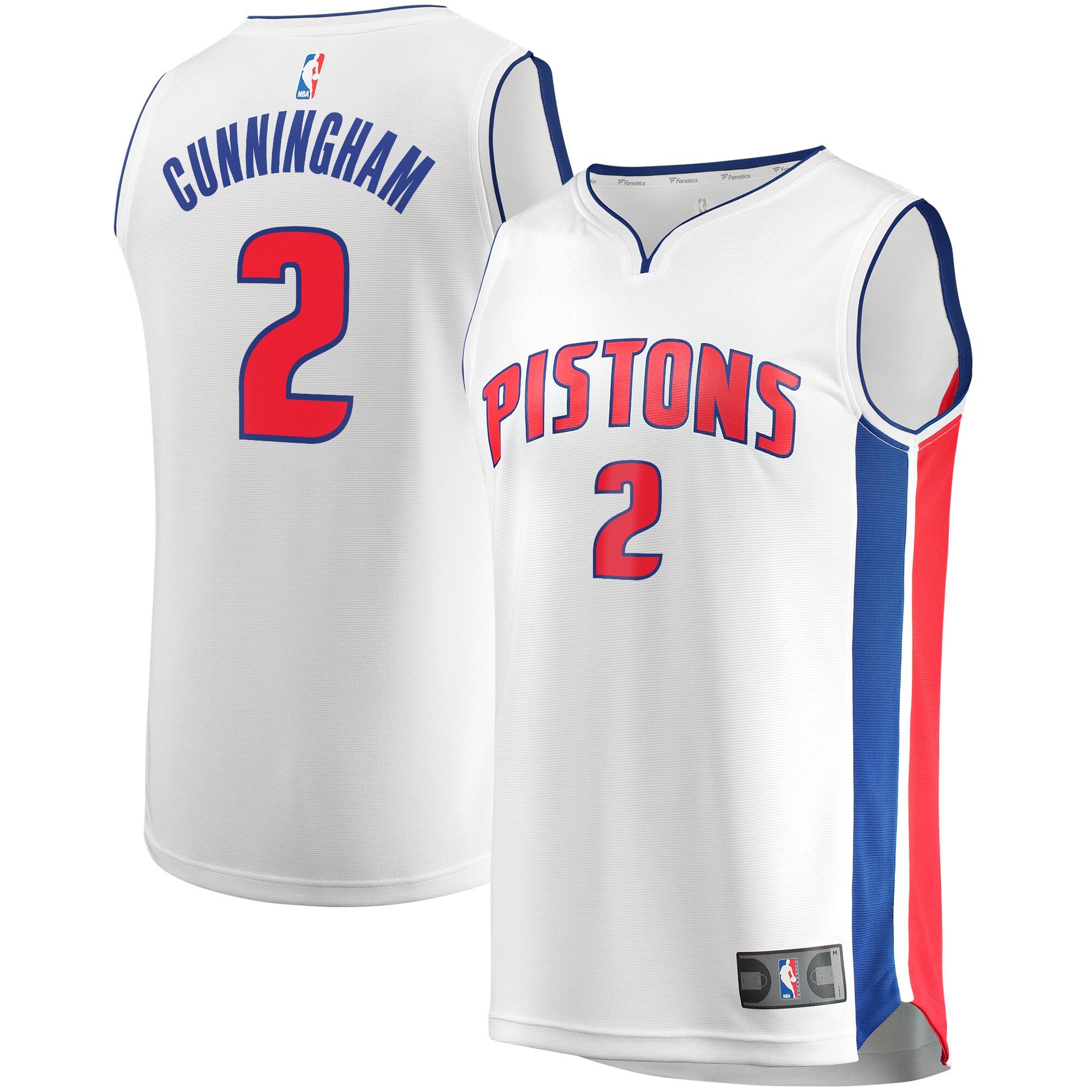 Cade Cunningham Detroit Pistons Fanatics Branded Fast Break Replica Jersey - Association Edition - White - vstockx