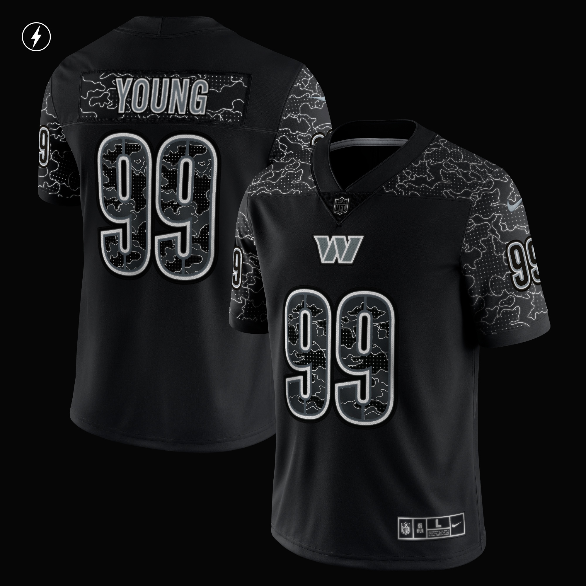 Chase Young Washington Commanders Nike RFLCTV Limited Jersey - Black - vstockx