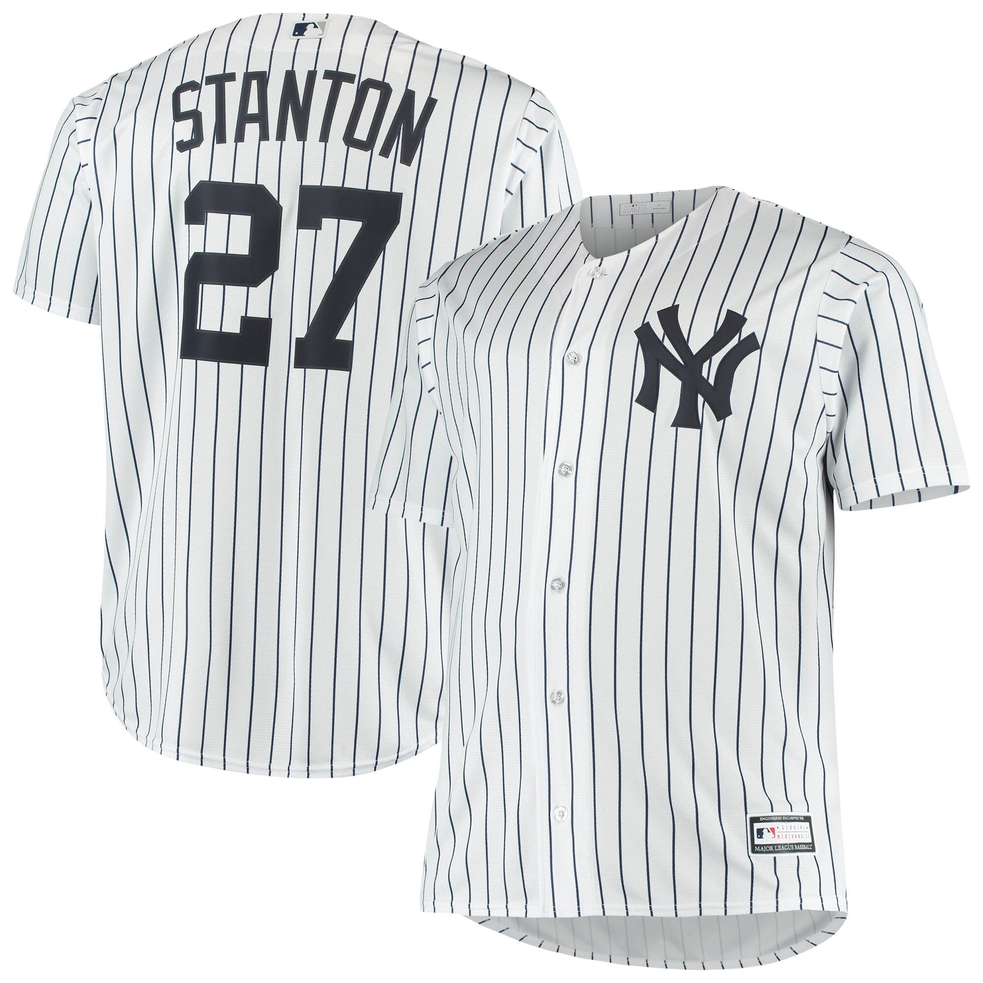 Giancarlo Stanton New York Yankees Big & Tall Replica Player Jersey - White - vstockx