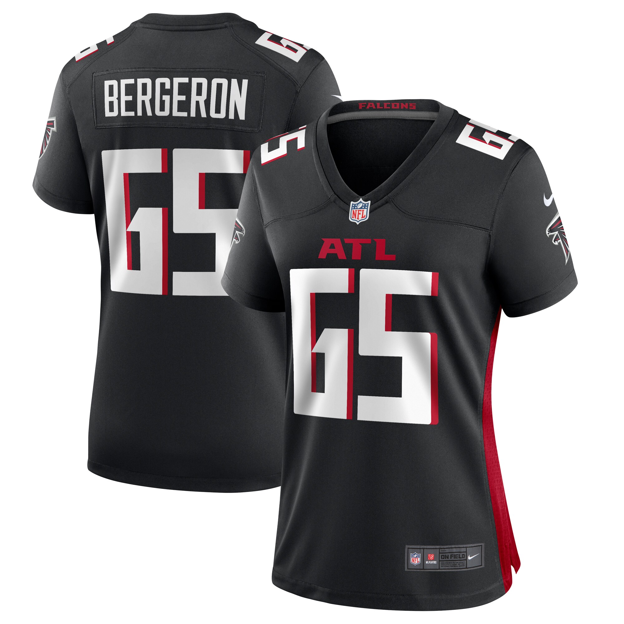 Matthew Bergeron Atlanta Falcons Nike Women's Team Game Jersey - Black - vstockx
