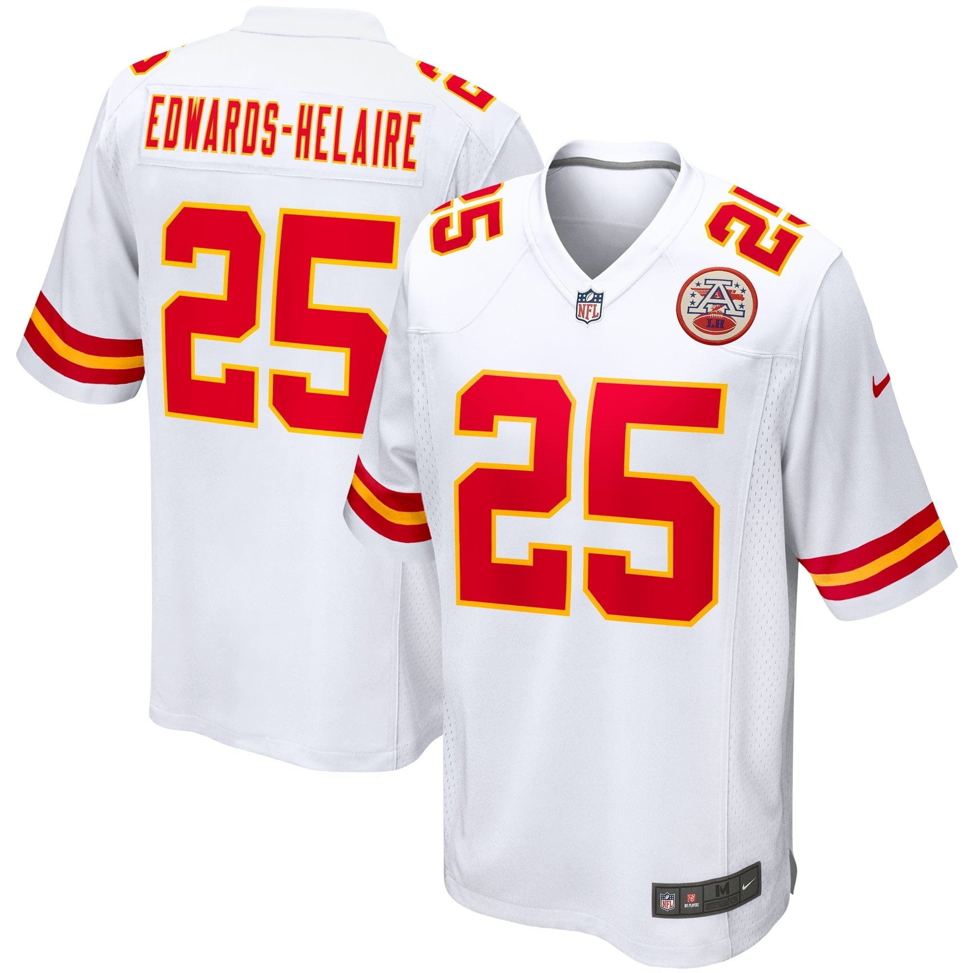 Men's Nike Clyde Edwards-Helaire White Kansas City Chiefs Game Jersey - vstockx