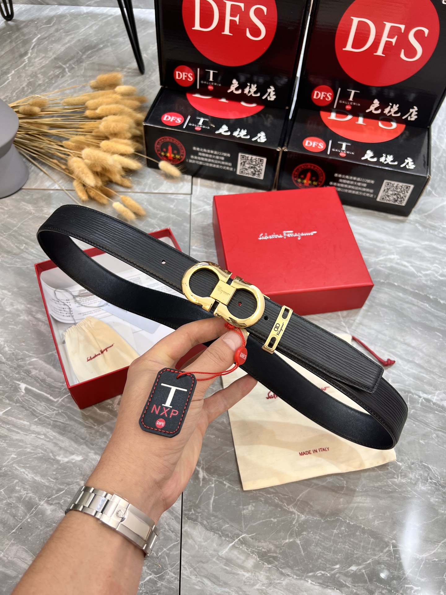 Streetwear Belt Ferragamo 319929 size:3.5cm - vstockx