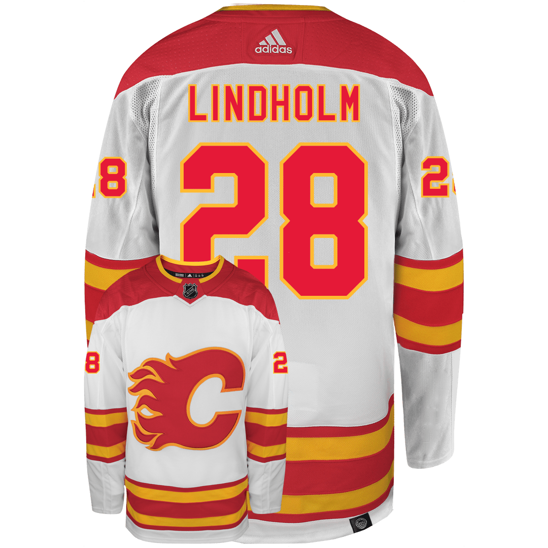 Elias Lindholm Calgary Flames Adidas Primegreen Authentic NHL Hockey Jersey - vstockx