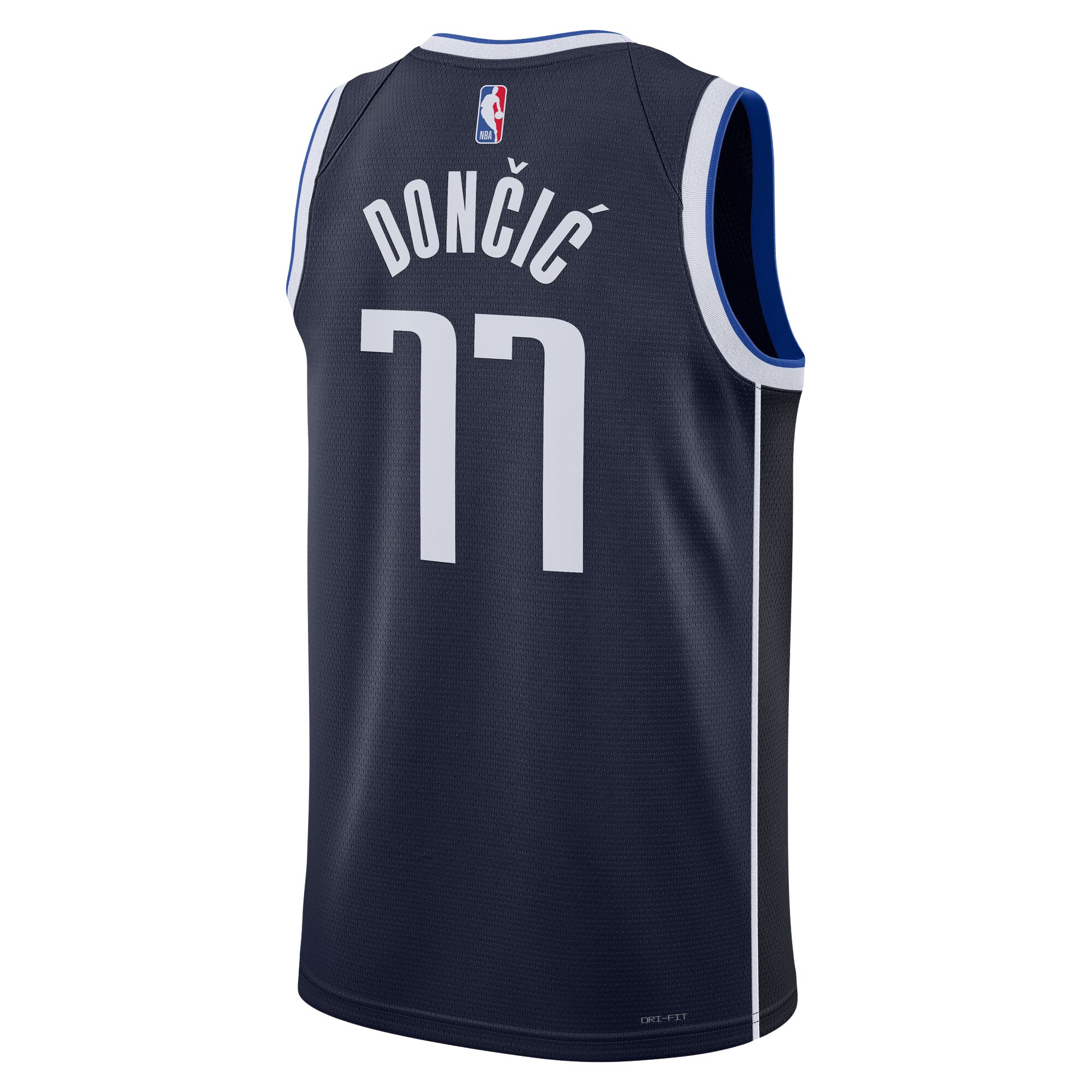 Luka Doncic Dallas Mavericks Jordans Brand Unisex Swingman Jersey - Statement Edition - Navy - vstockx