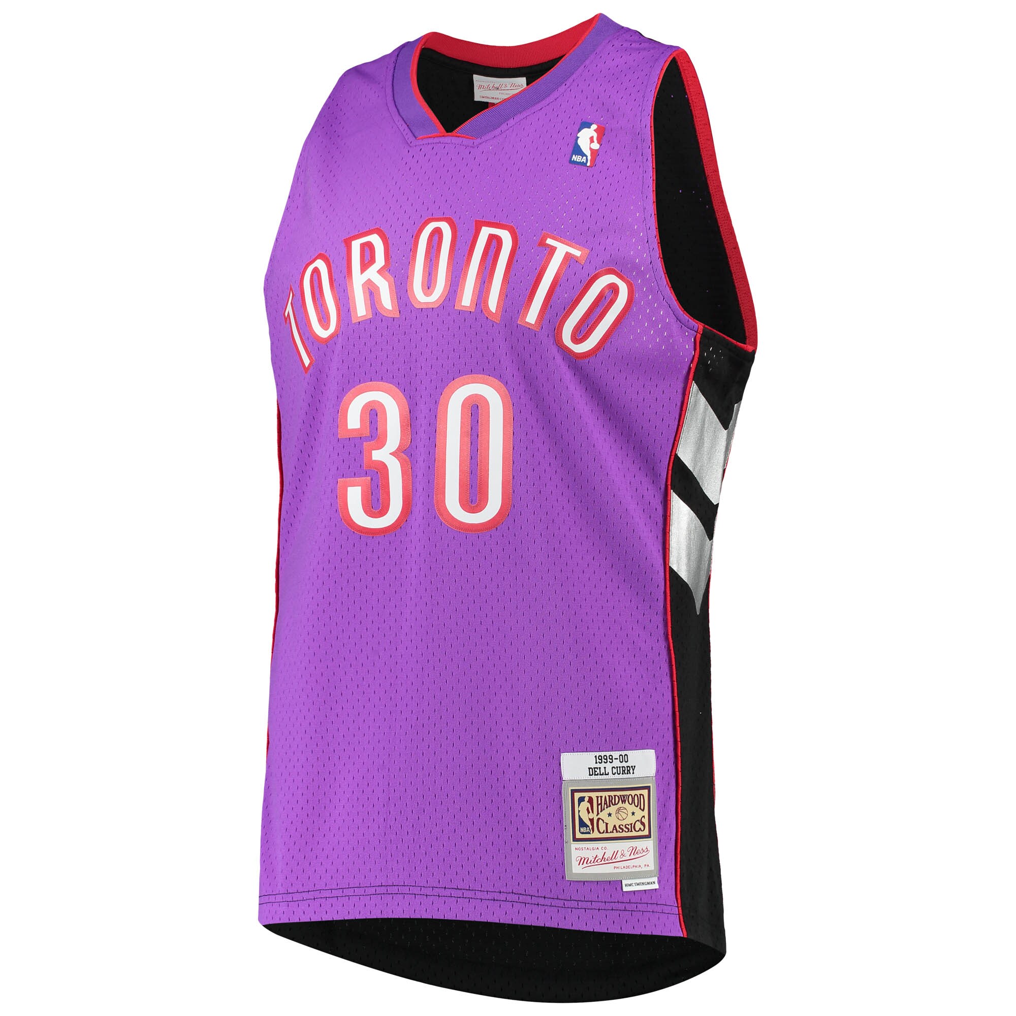Dell Curry Toronto Raptors Mitchell & Ness 2001/02 Hardwood Classics Swingman Jersey - Purple - vstockx