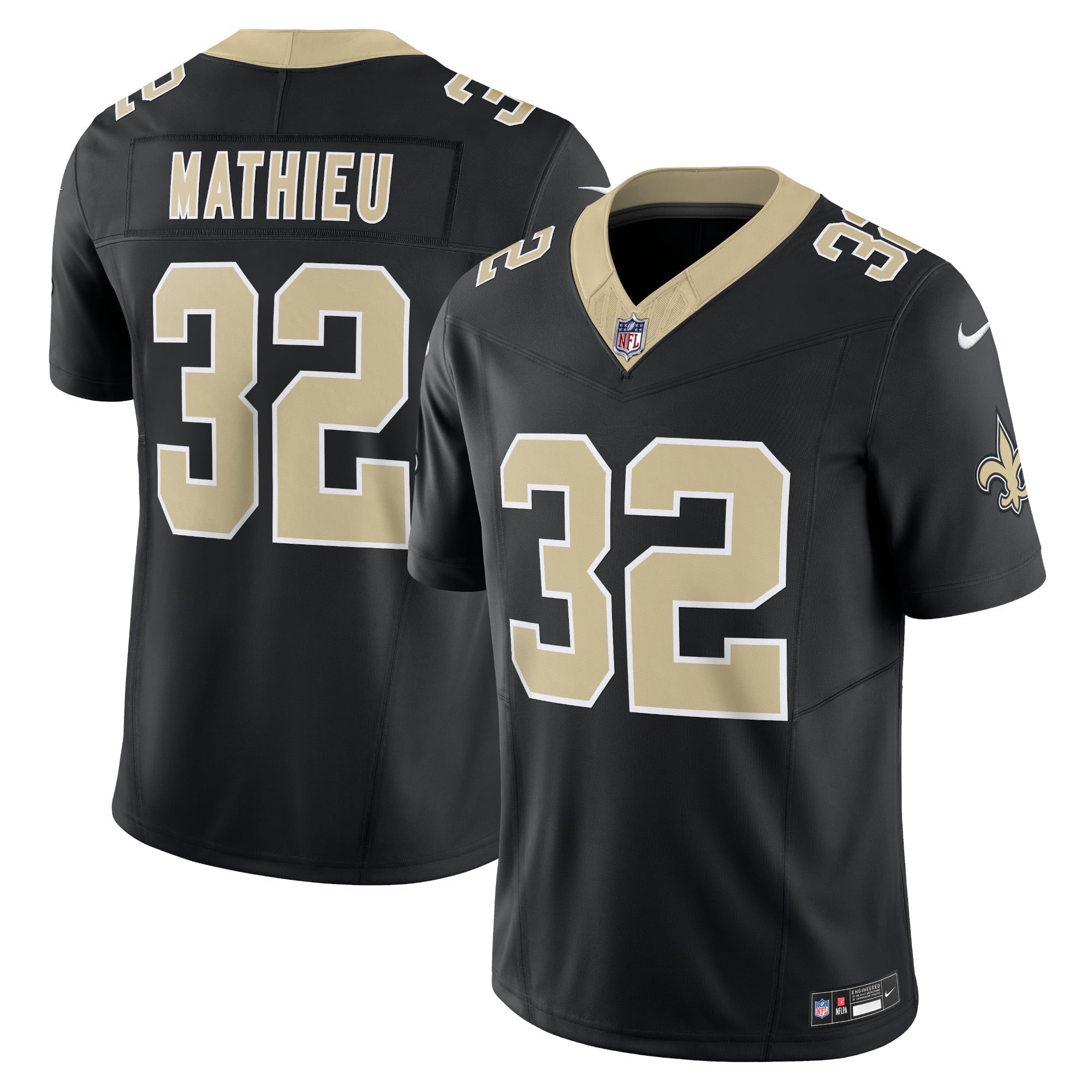 Men's Nike Tyrann Mathieu Black New Orleans Saints Vapor F.U.S.E. Limited Jersey - vstockx