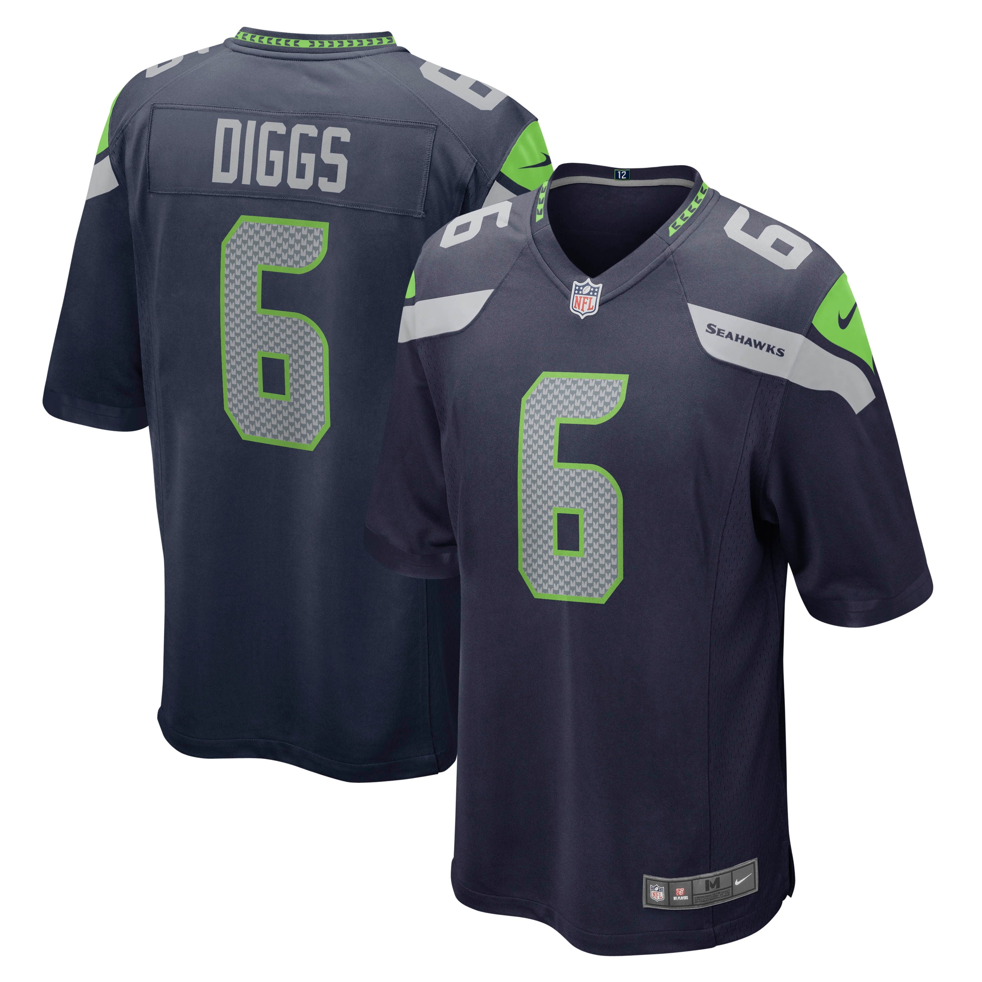 Men's Nike Quandre Diggs College Navy Seattle Seahawks Game Jersey - vstockx