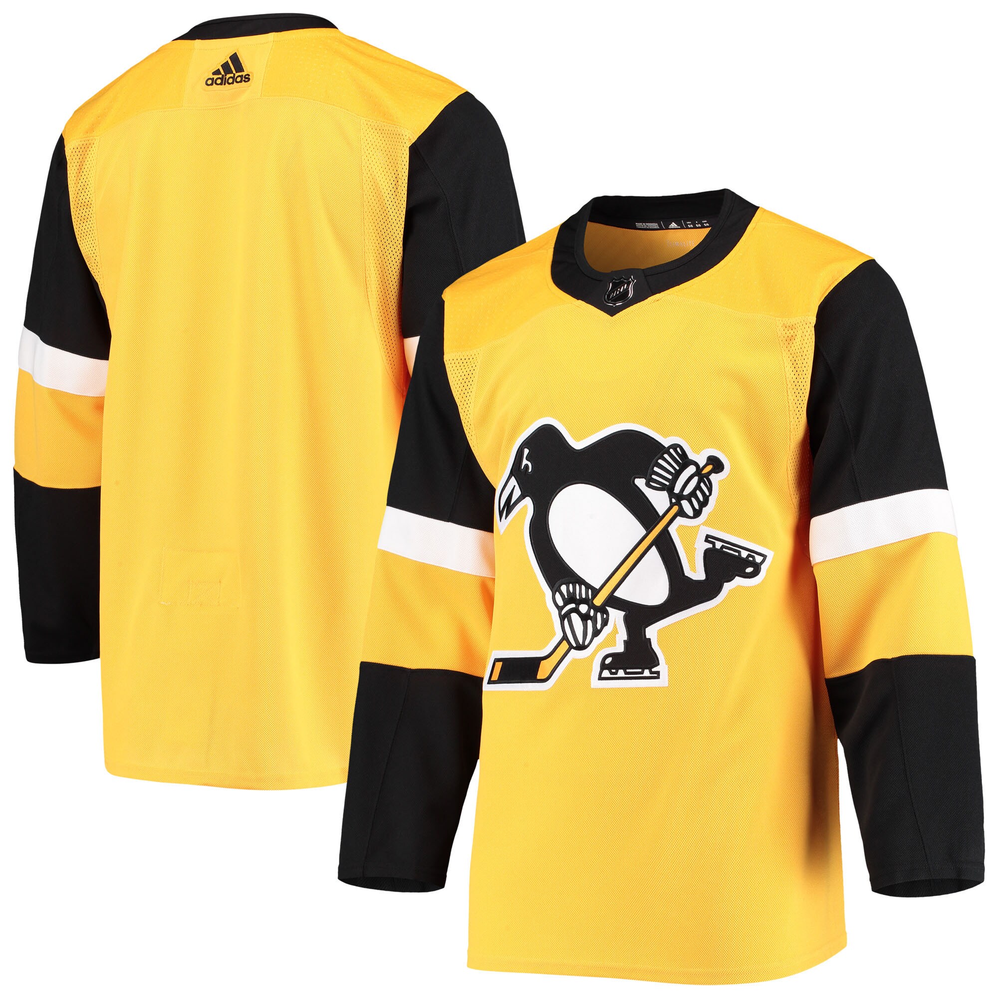 Pittsburgh Penguins adidas Alternate Authentic Team Jersey - Gold - vstockx