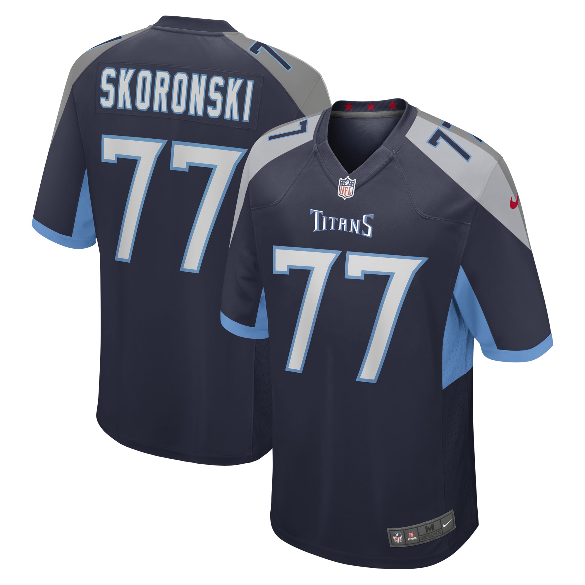 Peter Skoronski Tennessee Titans Nike 2023 NFL Draft First Round Pick Game Jersey - Navy - vstockx
