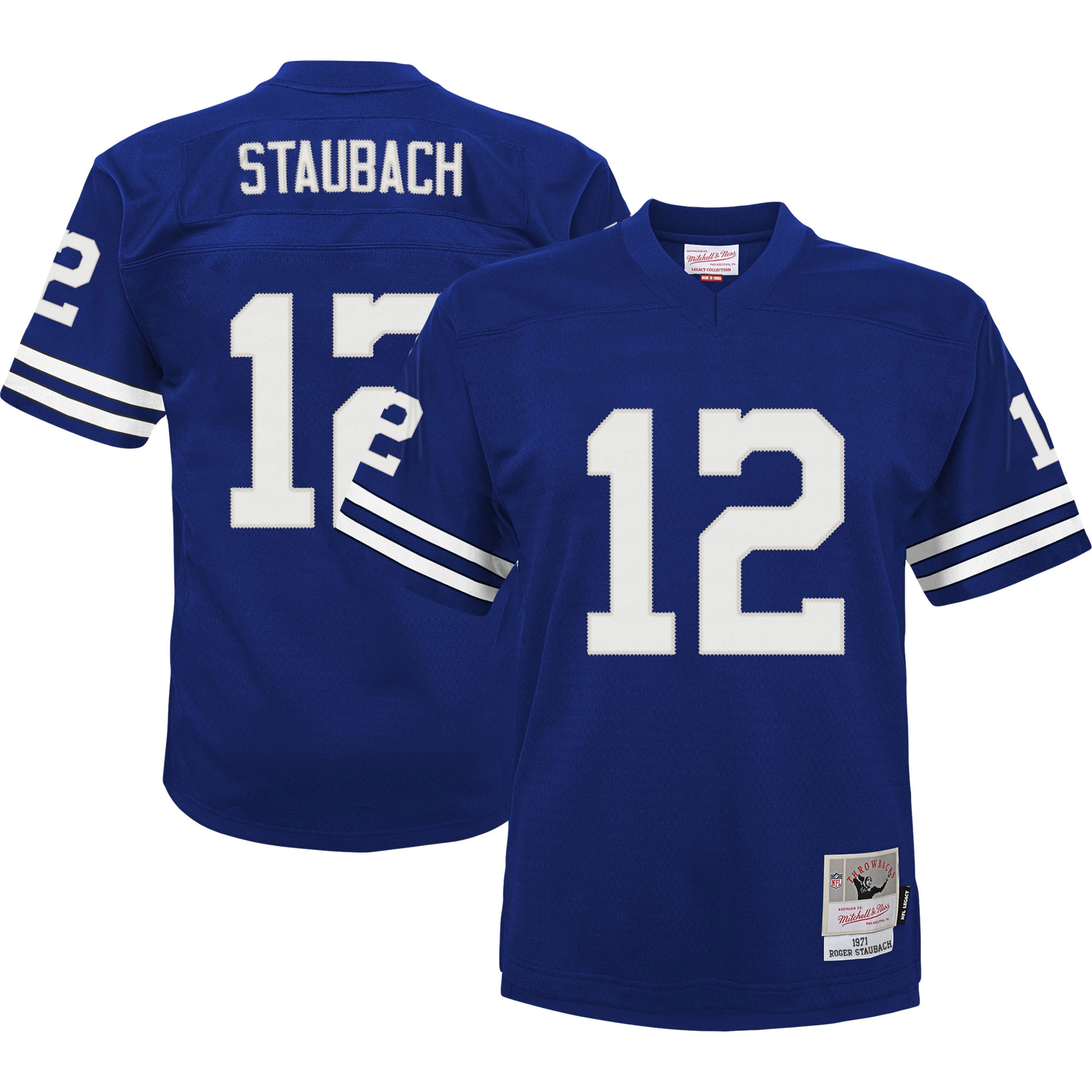 Roger Staubach Dallas Cowboys Mitchell & Ness Toddler 1971 Retired Legacy Jersey - Navy - vstockx