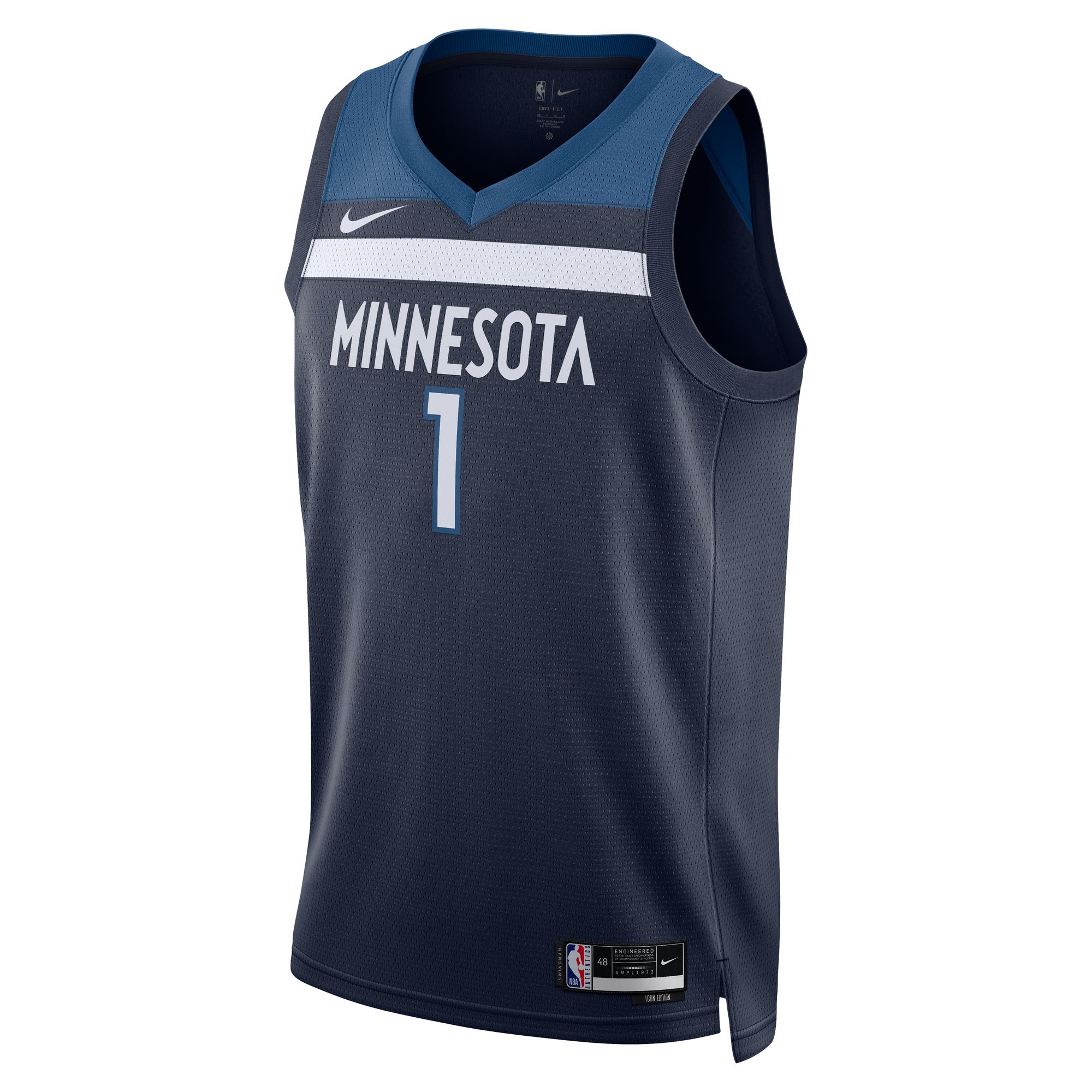 Anthony Edwards Minnesota Timberwolves Nike Unisex Swingman Jersey - Association Edition - Navy - vstockx