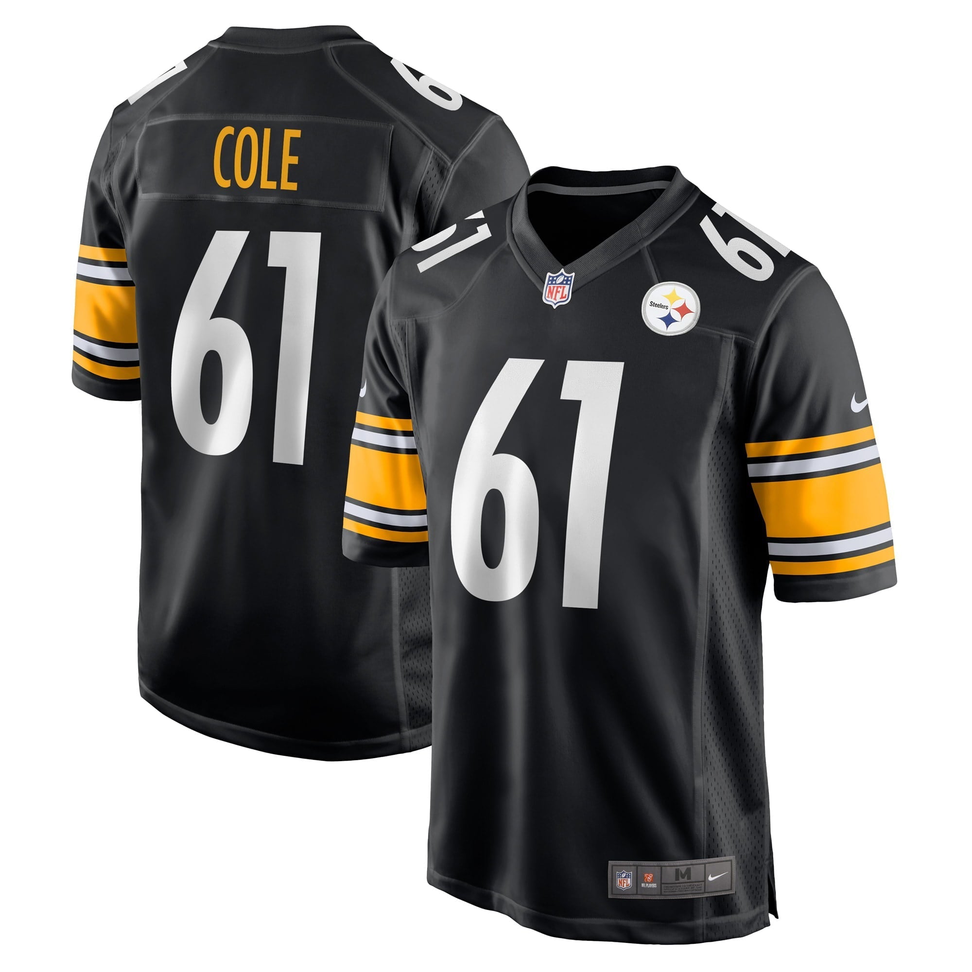 Men's Nike Mason Cole Black Pittsburgh Steelers Game Player Jersey - vstockx