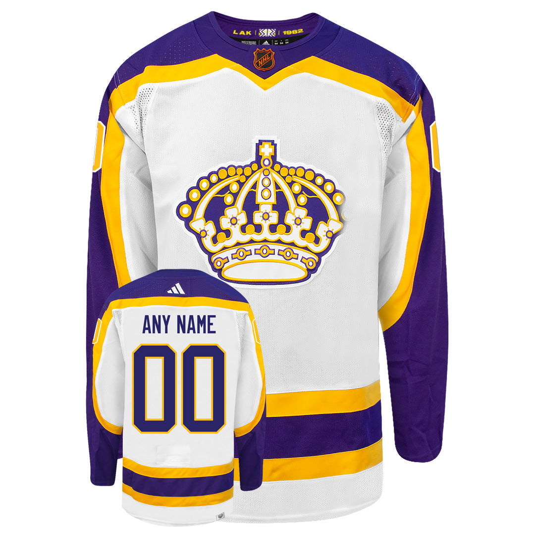 Customizable Los Angeles Kings Adidas 2022 Primegreen Reverse Retro Authentic NHL Hockey Jersey - vstockx