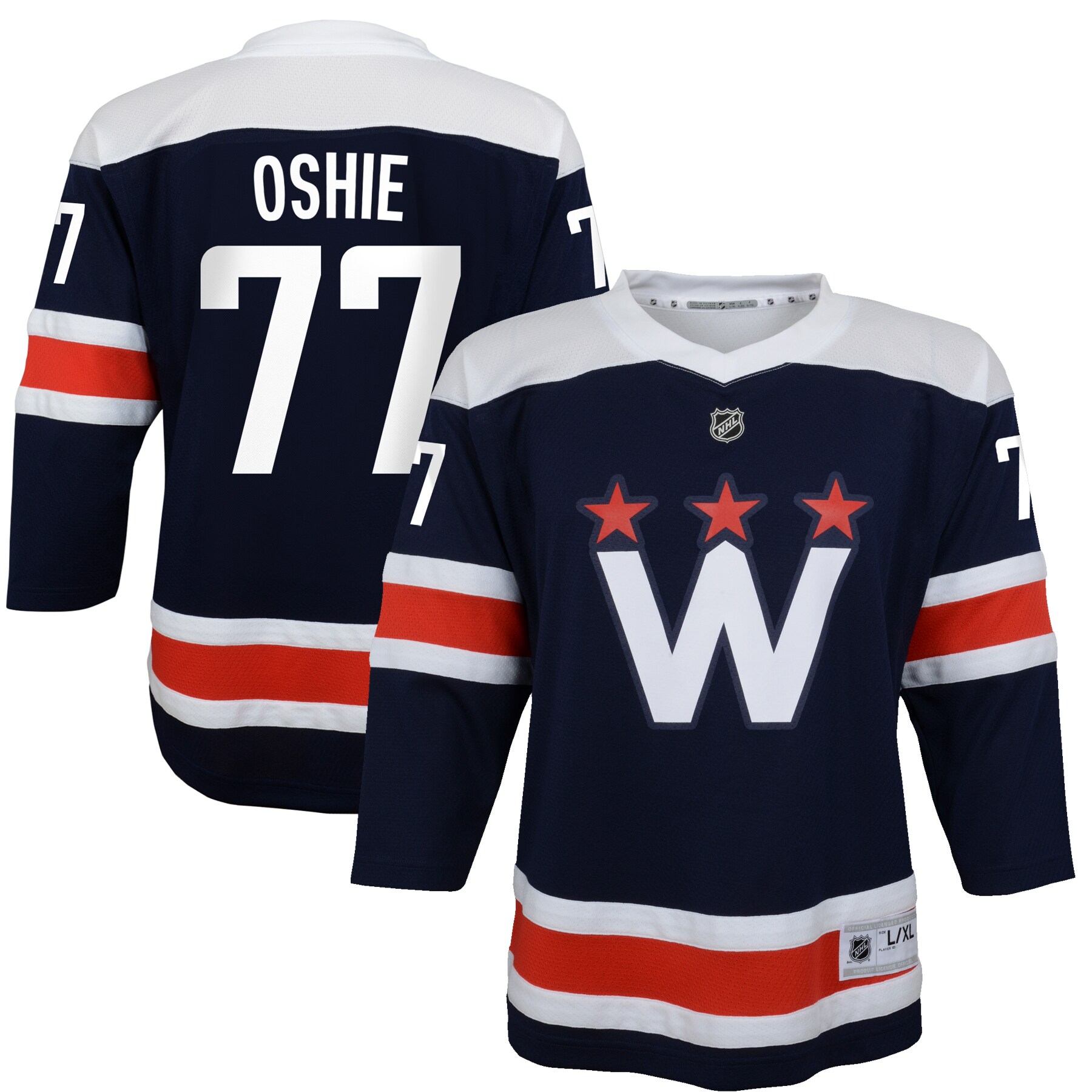 TJ Oshie Washington Capitals Youth 2020/21 Alternate Replica Player Jersey - Navy - vstockx
