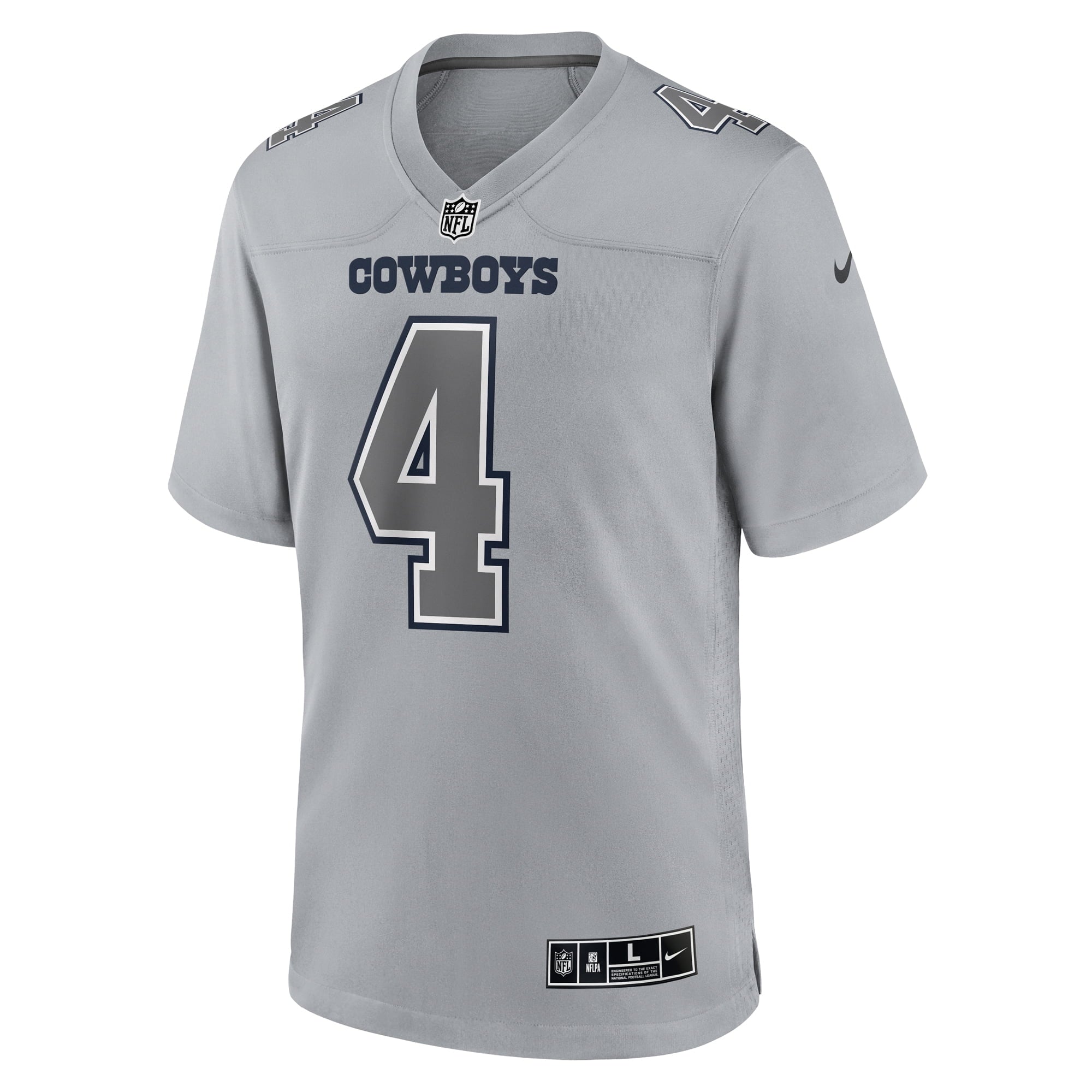 Men's Nike Dak Prescott Gray Dallas Cowboys Atmosphere Fashion Game Jersey - vstockx