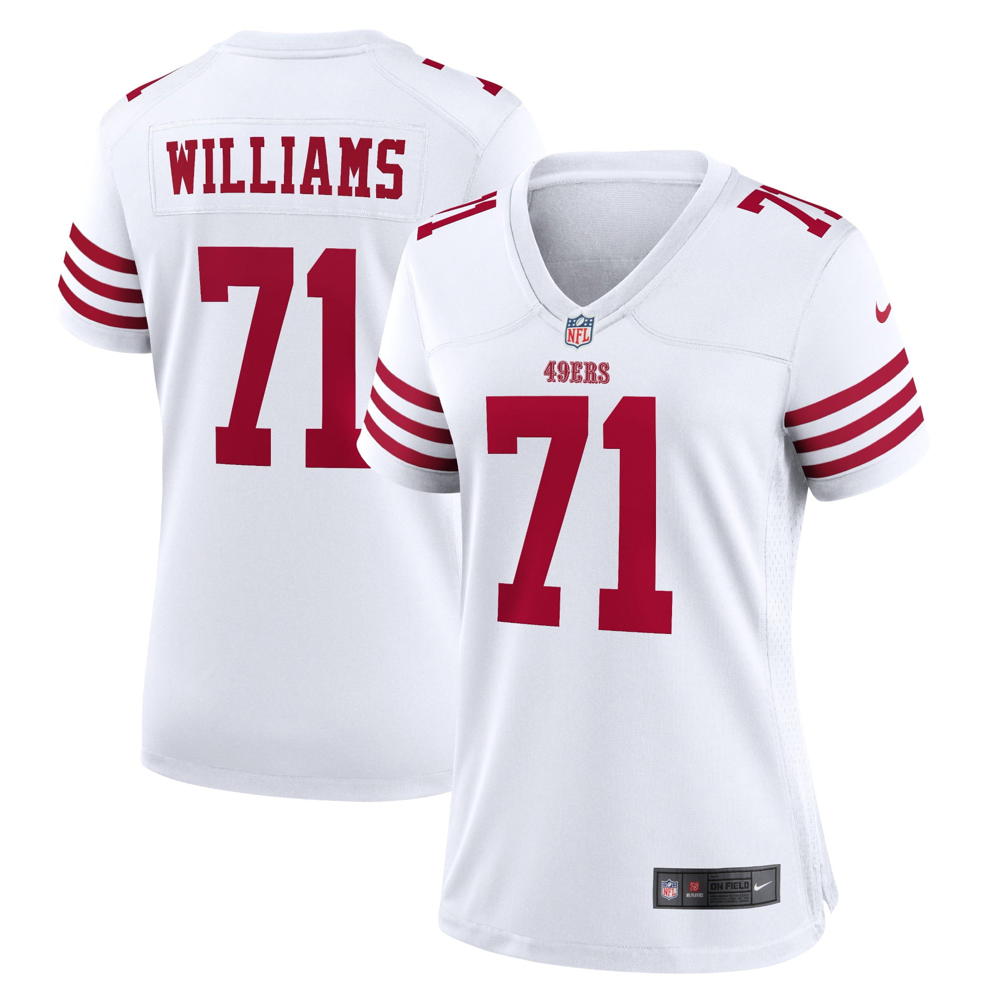 Women's Nike Trent Williams White San Francisco 49ers Player Game Jersey - vstockx
