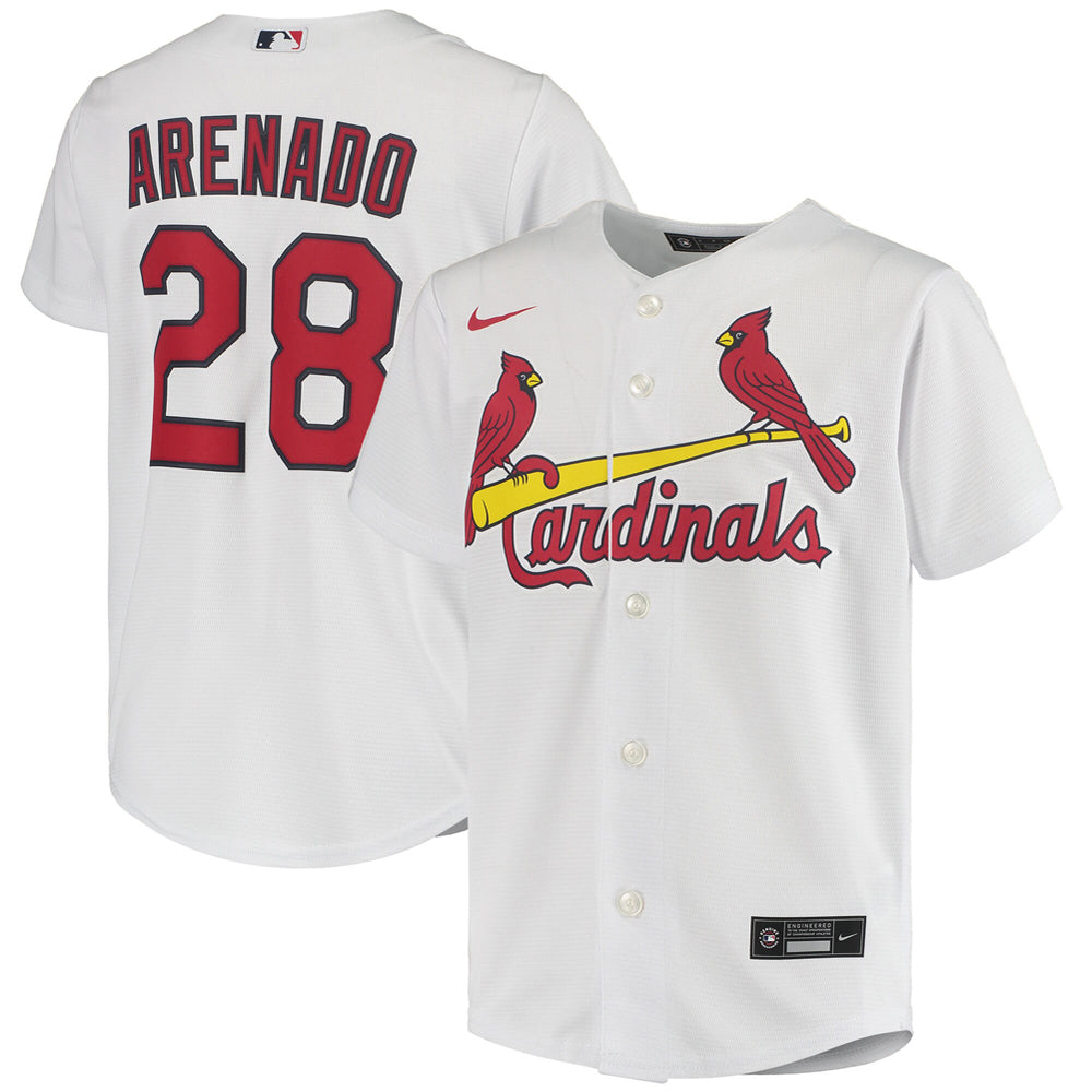 Youth St. Louis Cardinals Nolan Arenado Home Player Jersey - White - vstockx