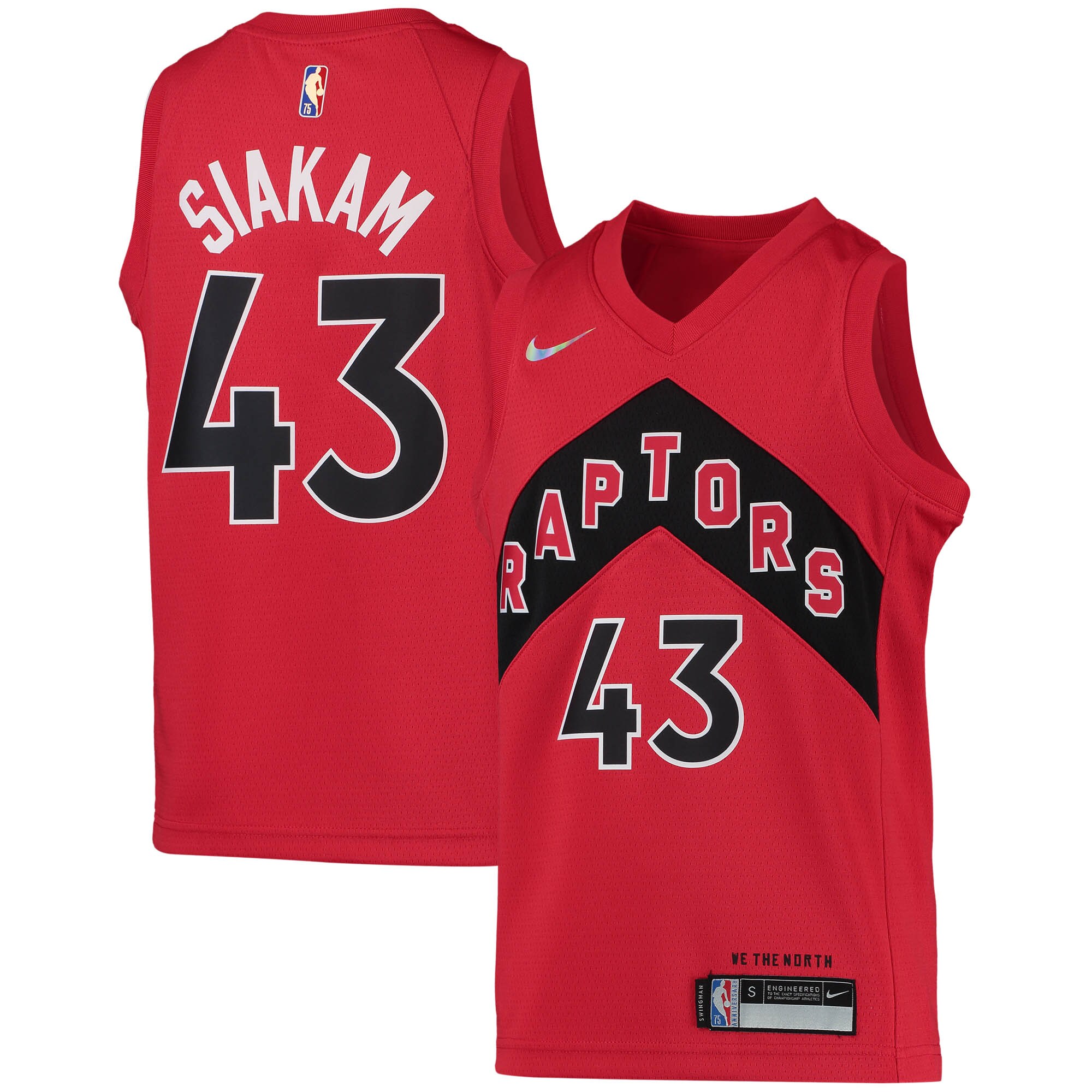 Pascal Siakam Toronto Raptors Nike Youth 2021/22 Diamond Swingman Jersey - Icon Edition - Red - vstockx