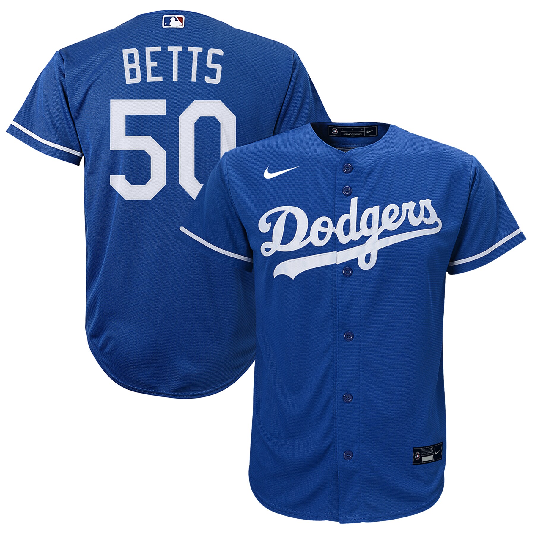 Mookie Betts Los Angeles Dodgers Nike Youth Alternate Replica Player Jersey - Royal - vstockx