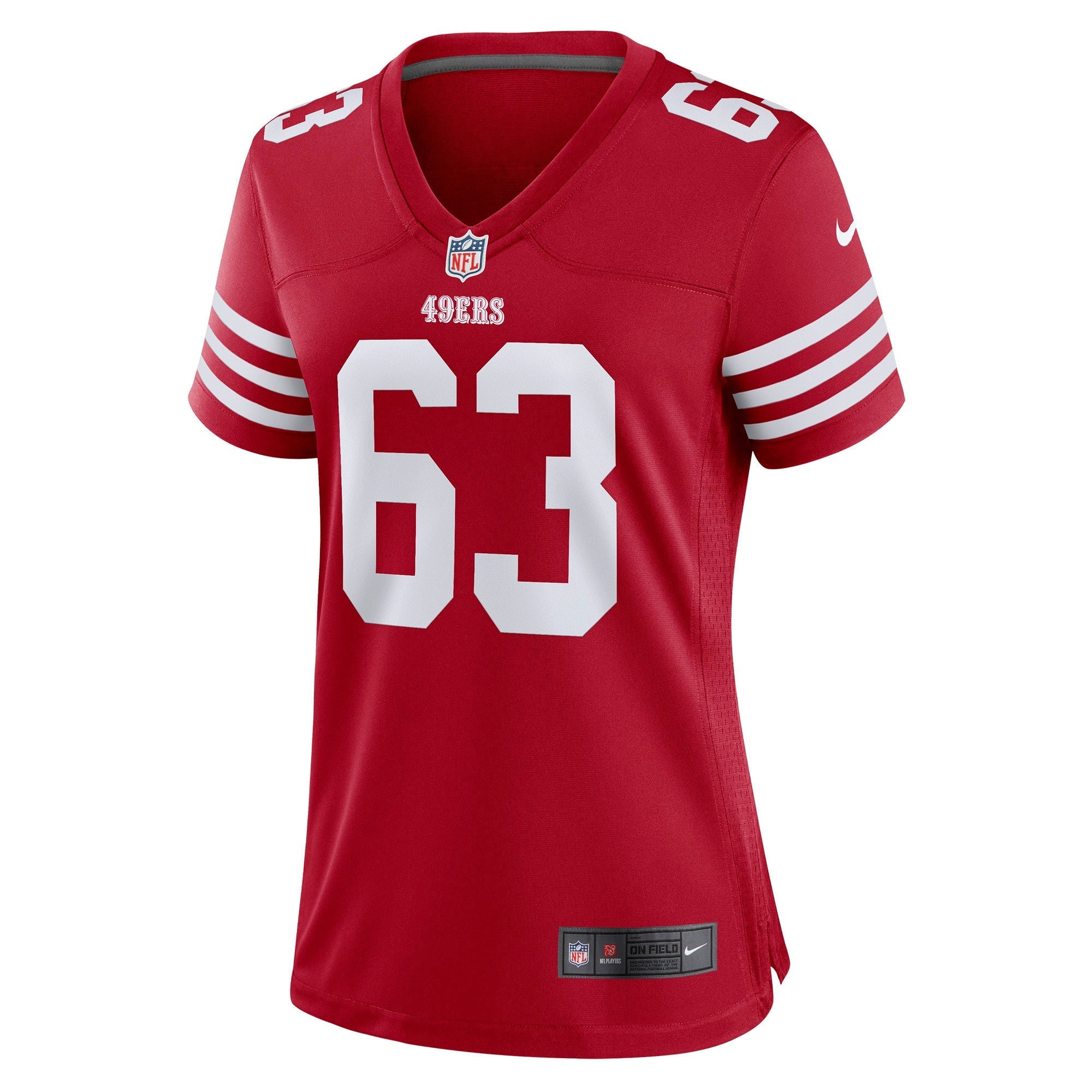 Women's Nike Nick Zakelj Scarlet San Francisco 49ers Game Player Jersey - vstockx