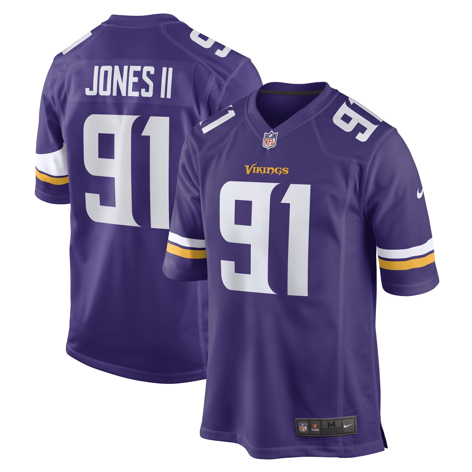 Men's Nike Patrick Jones II Purple Minnesota Vikings Team Game Player Jersey - vstockx