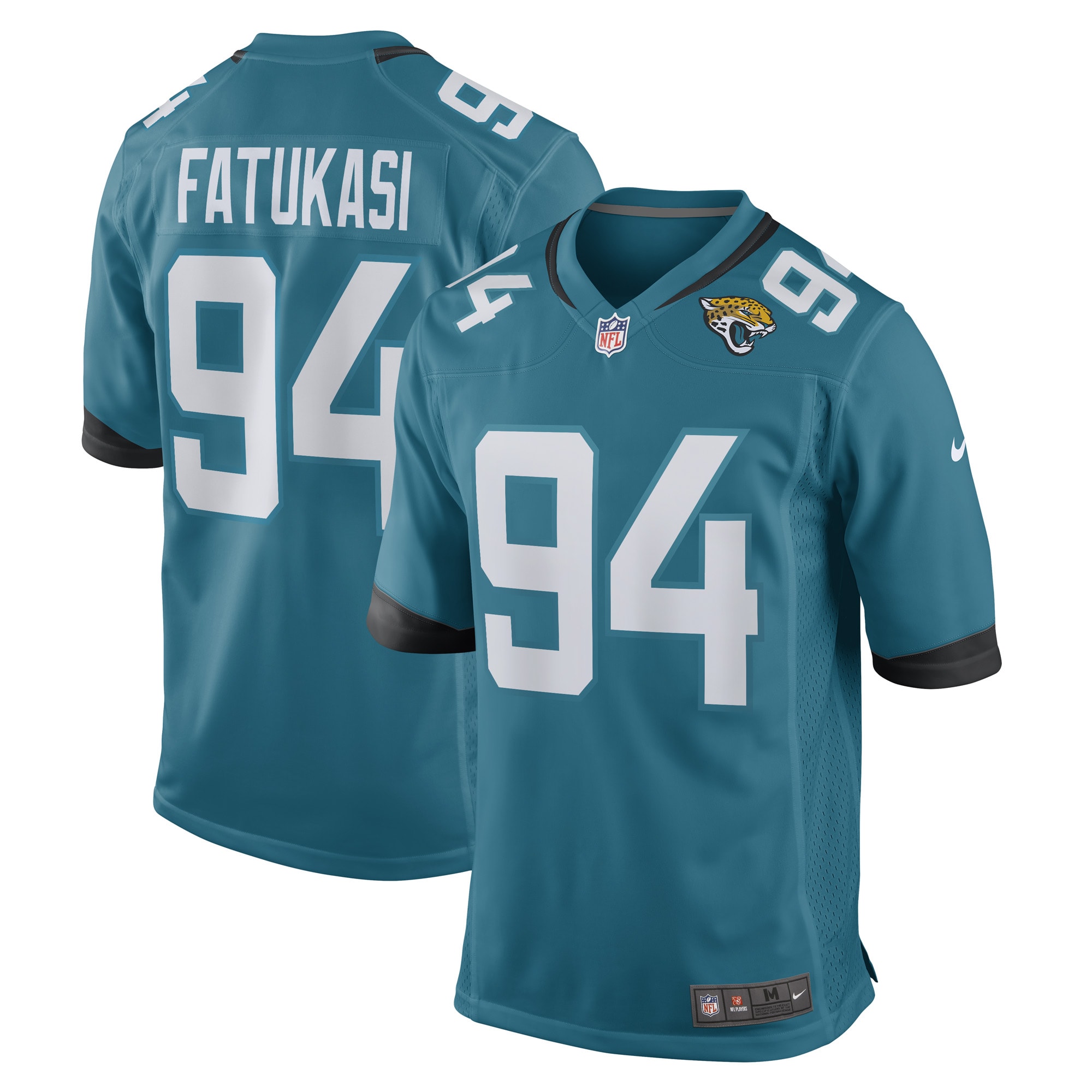 Folorunso Fatukasi Jacksonville Jaguars Nike Game Player Jersey - Teal - vstockx