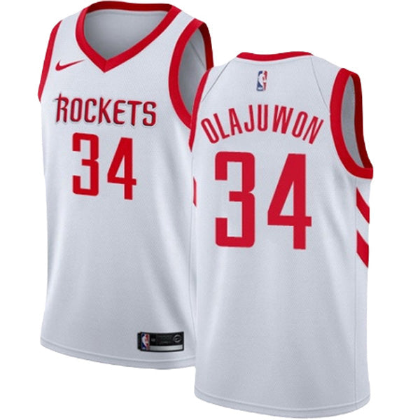Men's Houston Rockets Hakeem Olajuwon Association Jersey - White - vstockx