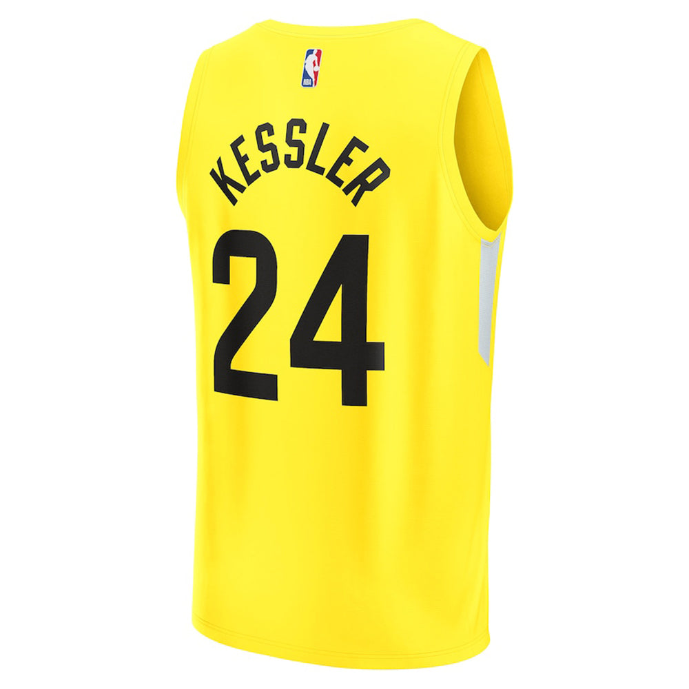 Youth Utah Jazz Walker Kessler Icon Edition Jersey - Yellow - vstockx