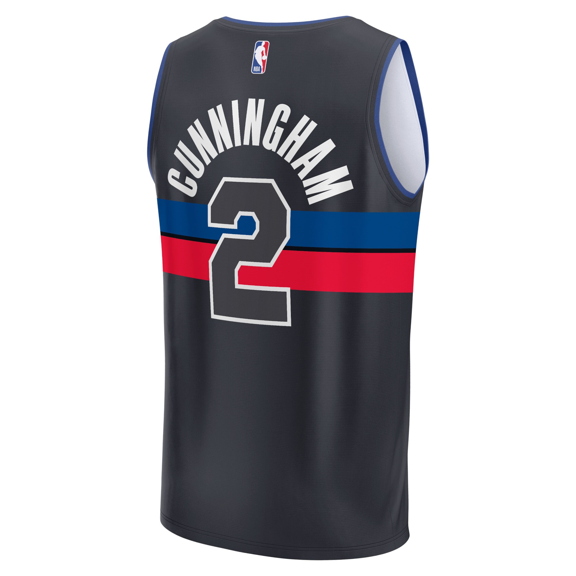 Cade Cunningham Detroit Pistons Fanatics Branded Fast Break Replica Player Jersey - Statement Edition - Black - vstockx