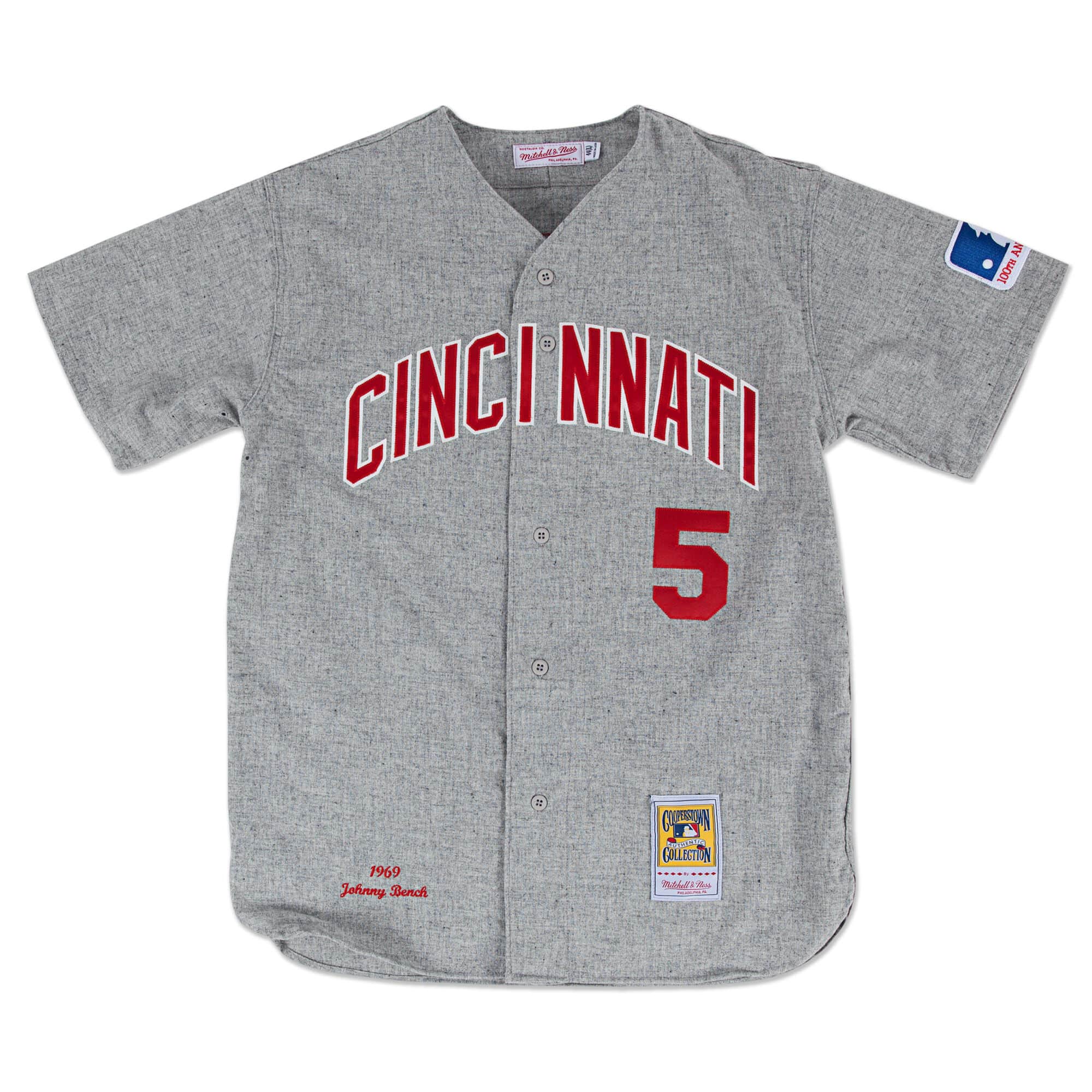 Johnny Bench 1969 Authentic Jersey Cincinnati Reds - vstockx