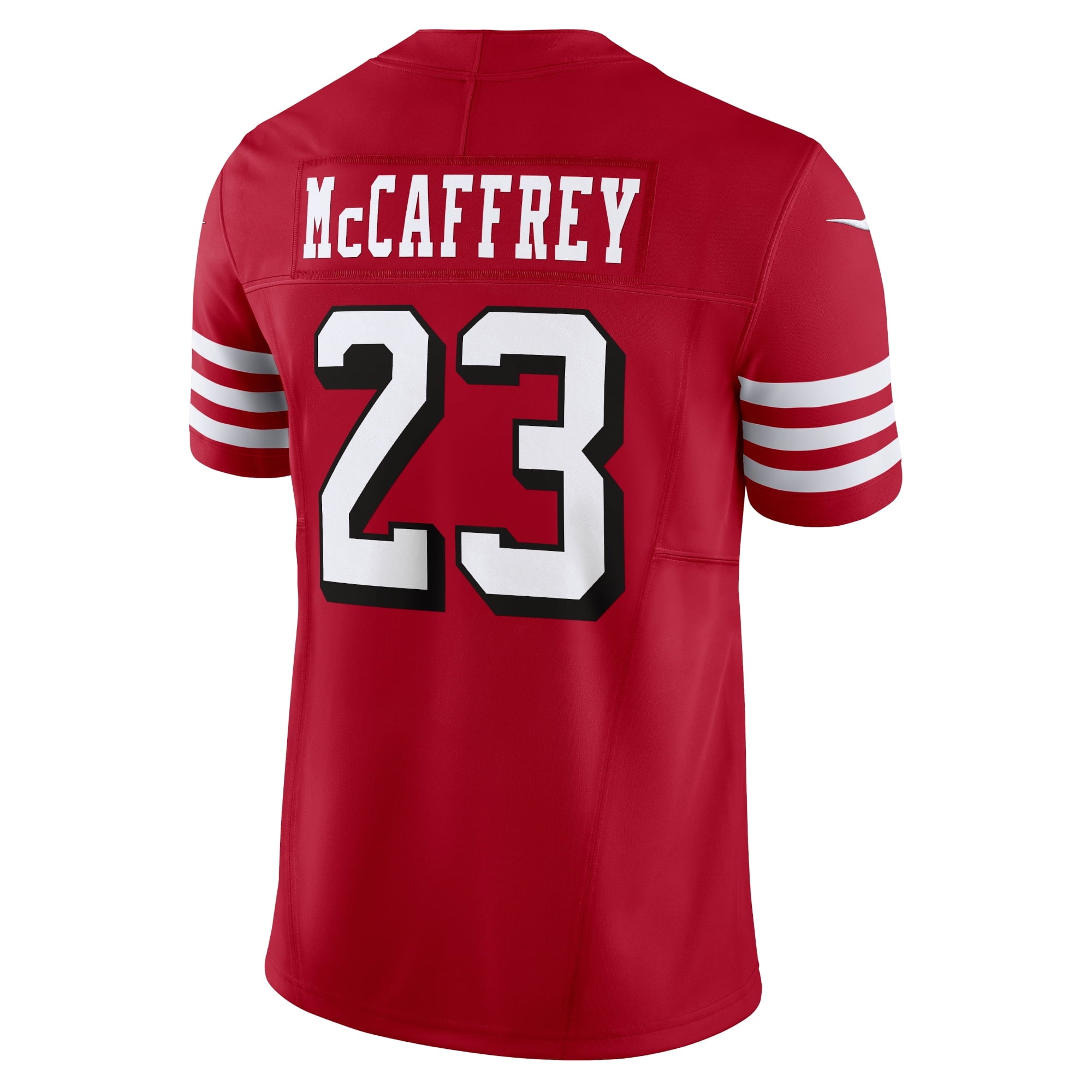 Men's Nike Christian McCaffrey Scarlet San Francisco 49ers Alternate Vapor F.U.S.E. Limited Jersey - vstockx