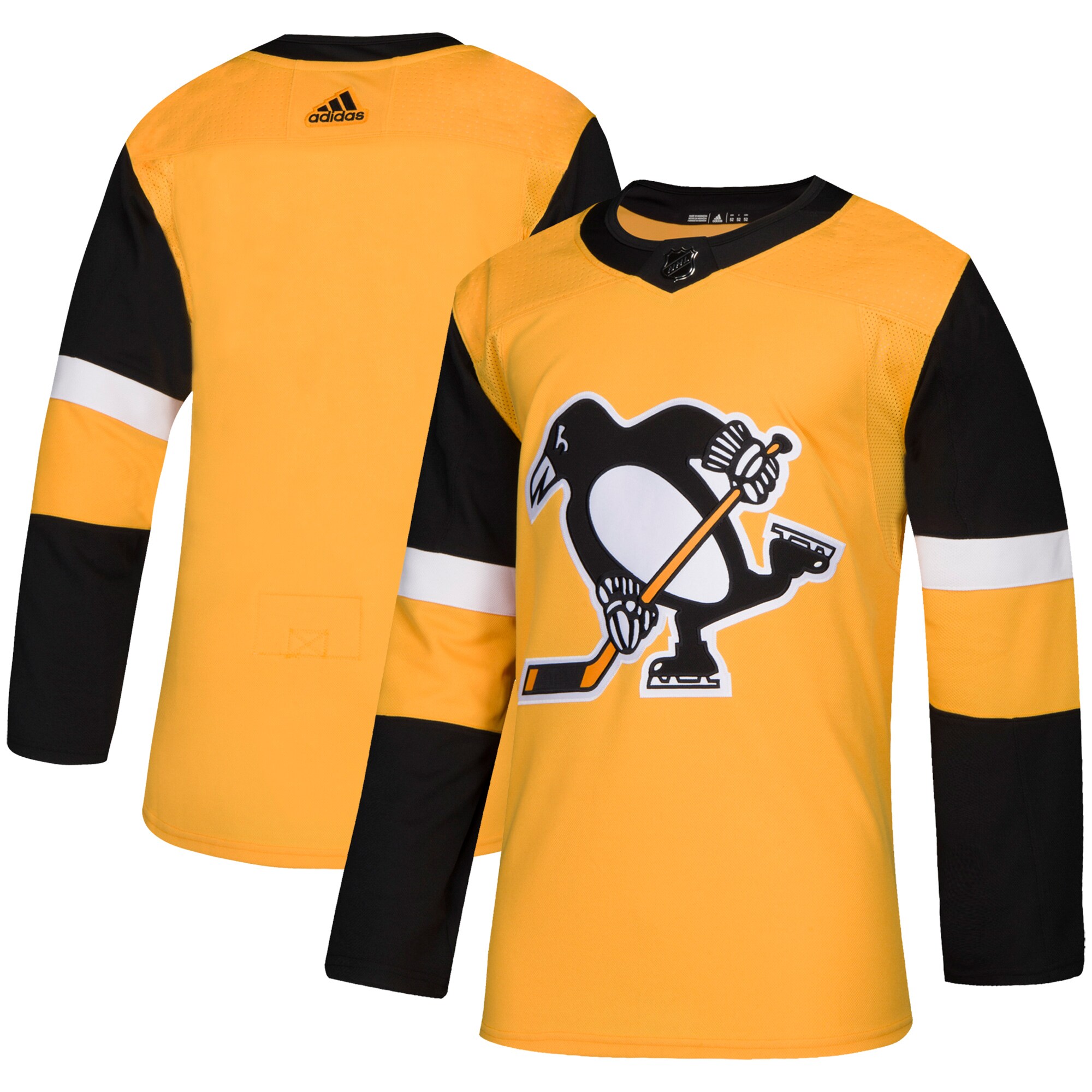 Pittsburgh Penguins adidas Alternate Authentic Jersey - Gold - vstockx