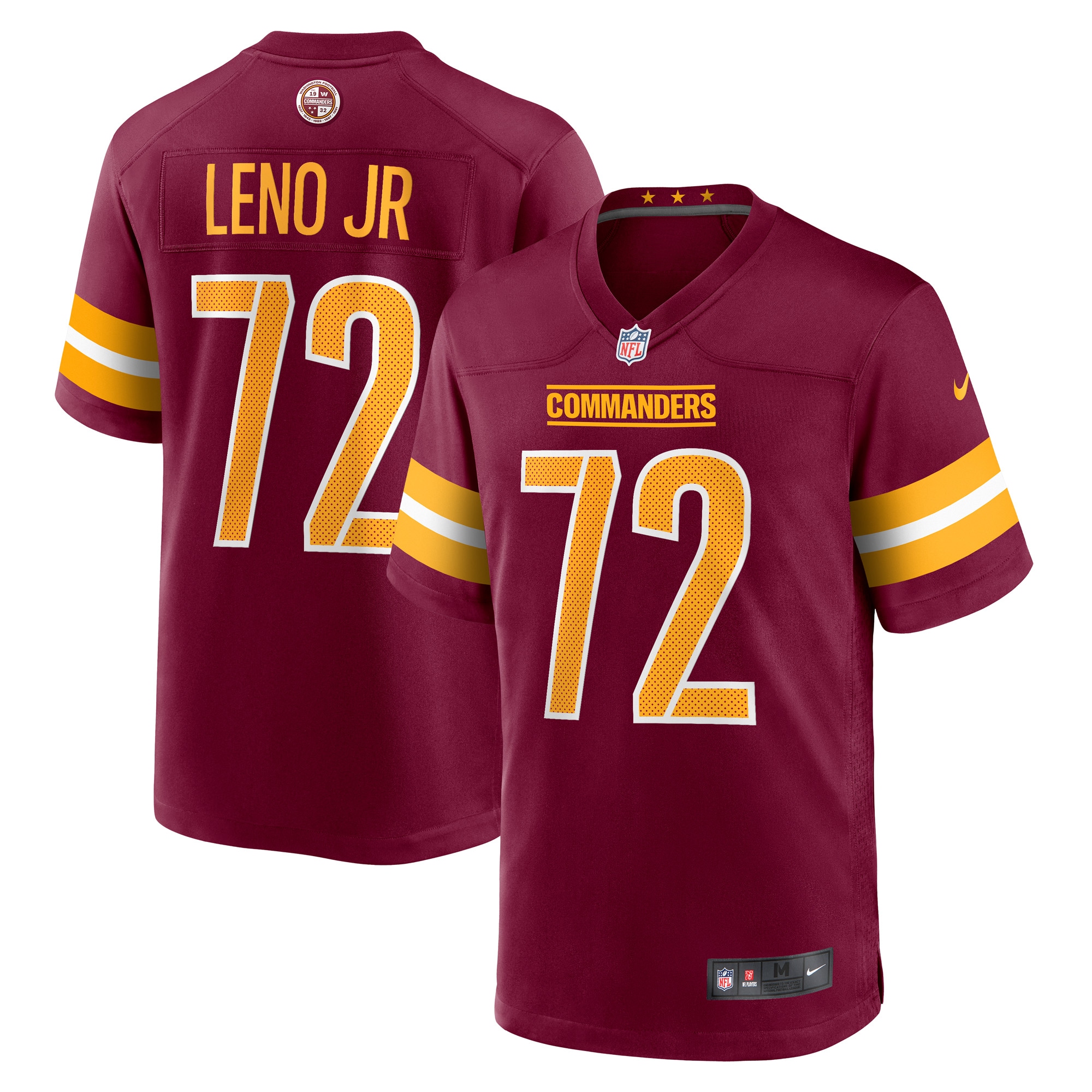 Charles Leno Jr. Washington Commanders Nike Home Game Player Jersey - Burgundy - vstockx