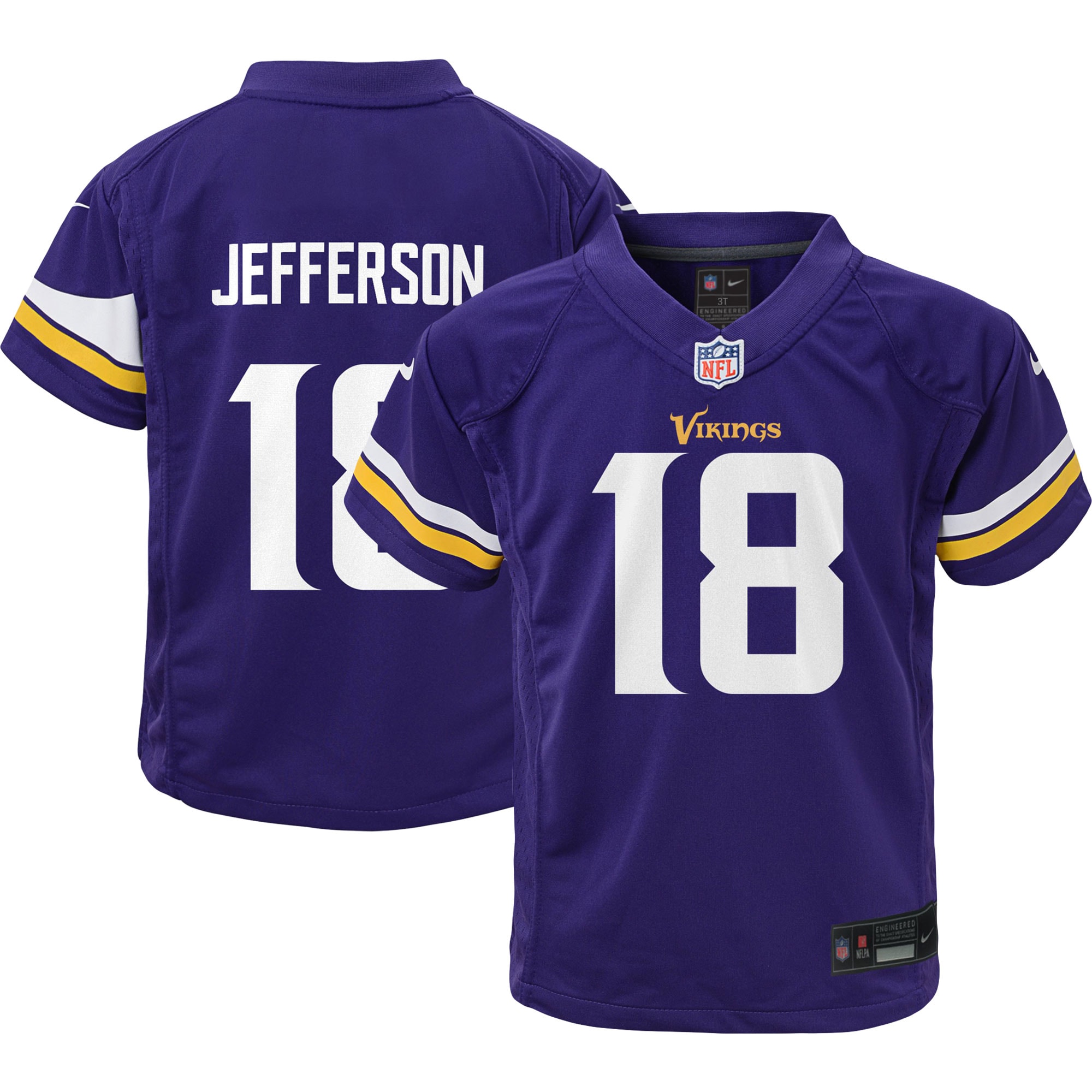 Justin Jefferson Minnesota Vikings Nike Toddler Game Jersey - Purple - vstockx