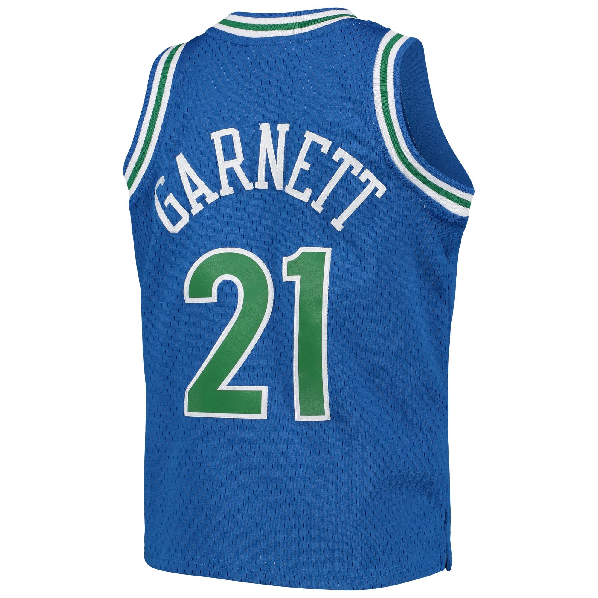 Kevin Garnett Minnesota Timberwolves Mitchell & Ness Youth 1995-96 Hardwood Classics Swingman Jersey - Blue - vstockx