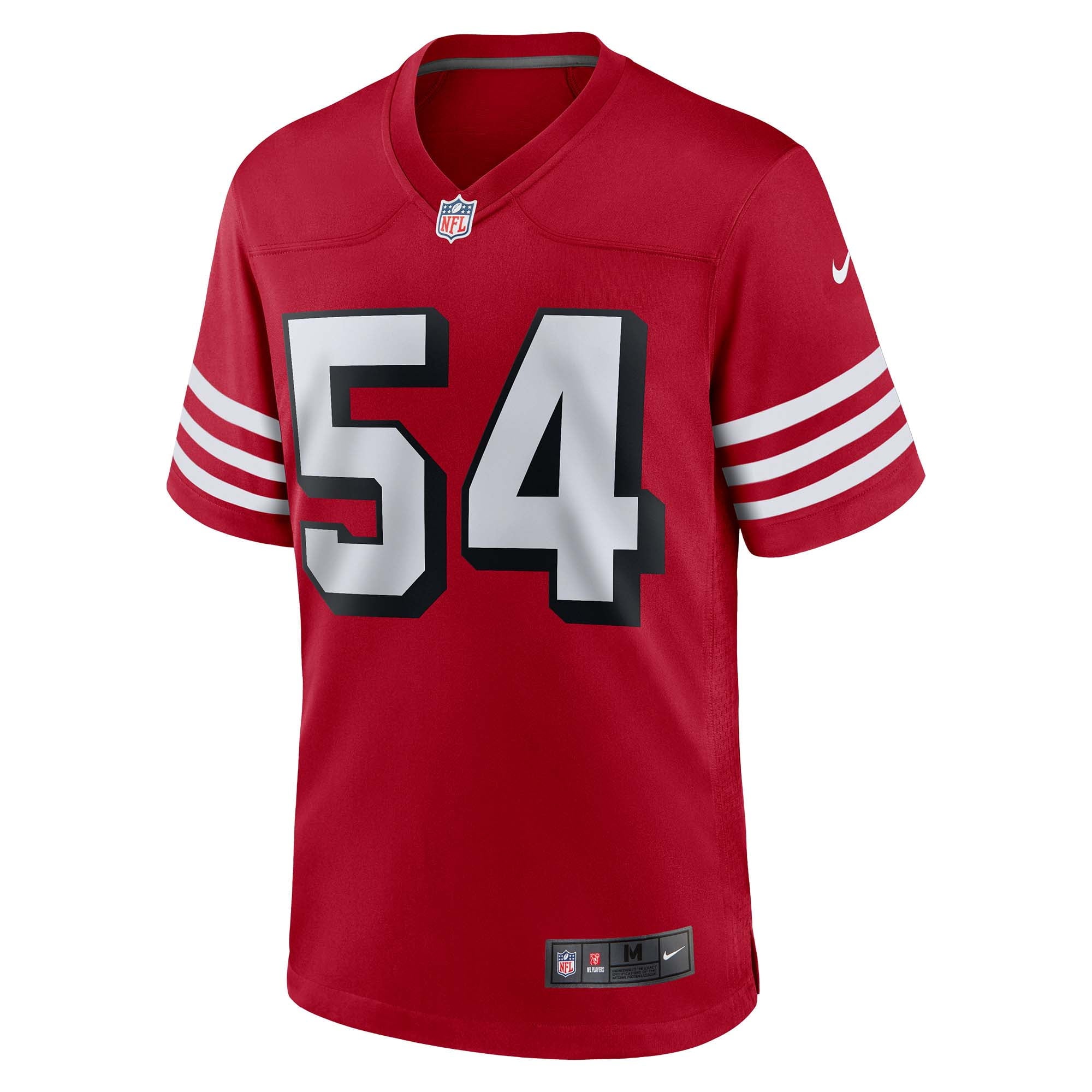 Men's Nike Fred Warner Scarlet San Francisco 49ers Alternate Game Jersey - vstockx