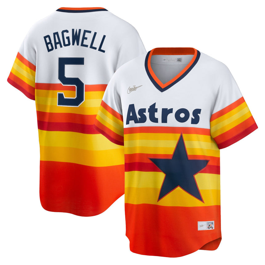 Men's Houston Astros Jeff Bagwell White Home Cooperstown Collection Player Jersey - vstockx