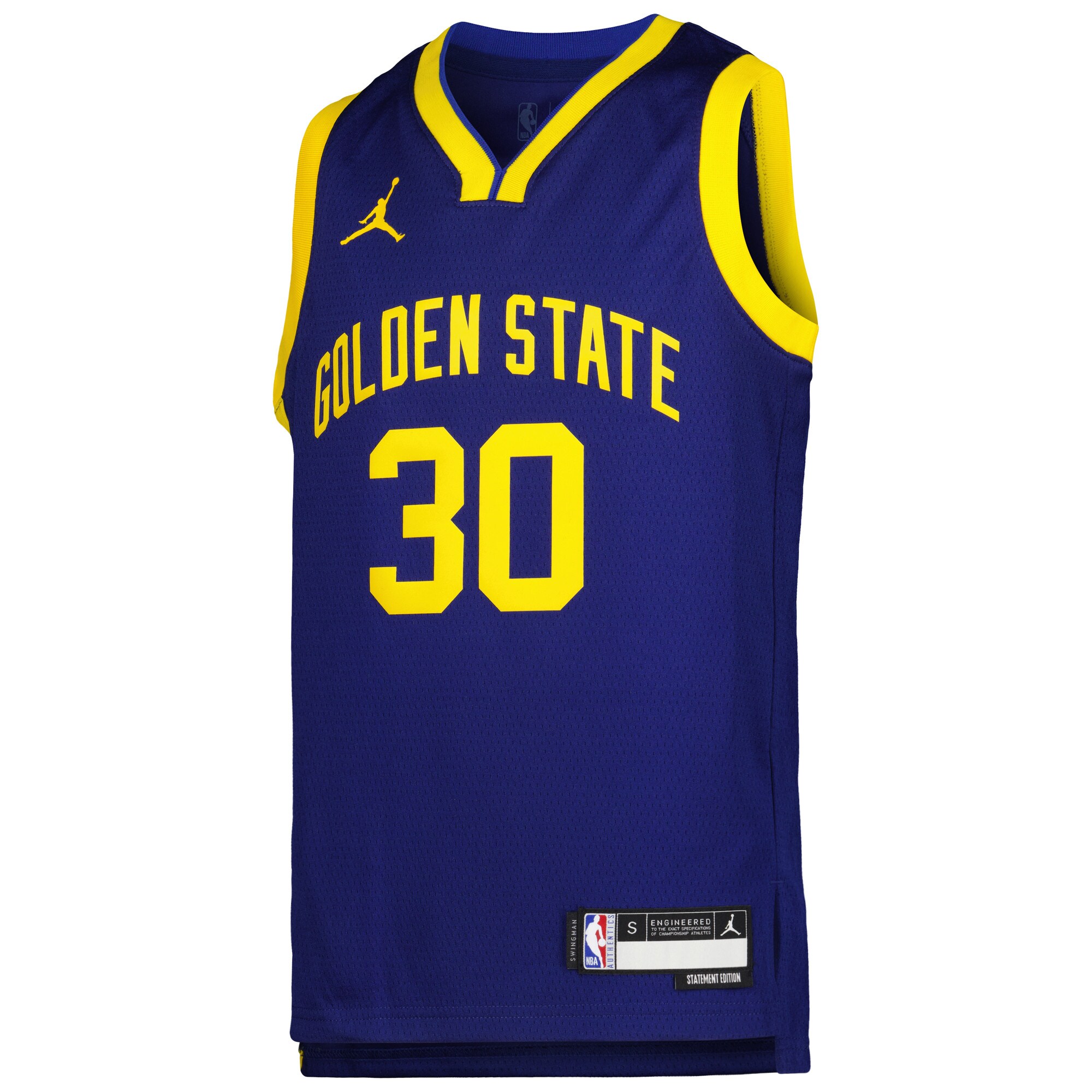 Stephen Curry Golden State Warriors Jordans Brand Youth Swingman Jersey - Statement Edition - Blue - vstockx