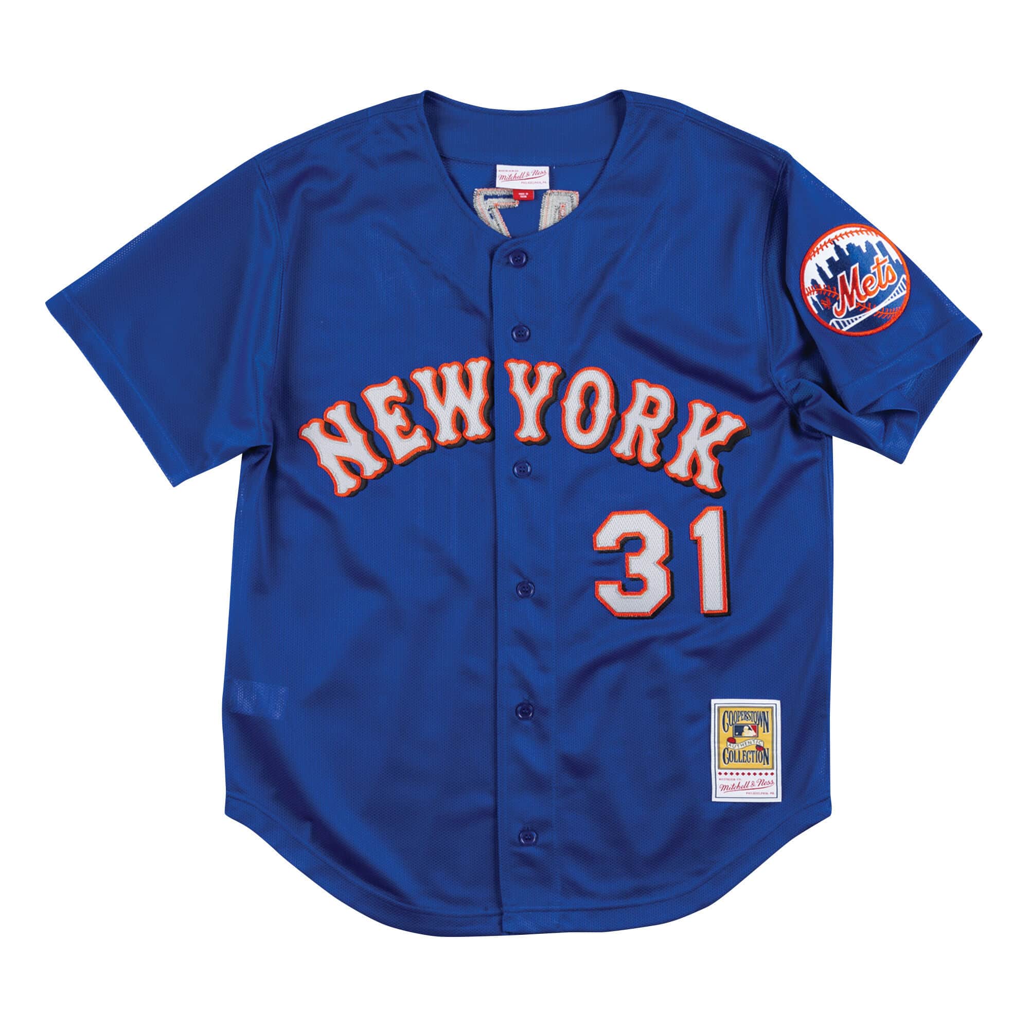 Authentic Mesh BP Jersey New York Mets 1999 Mike Piazza - vstockx