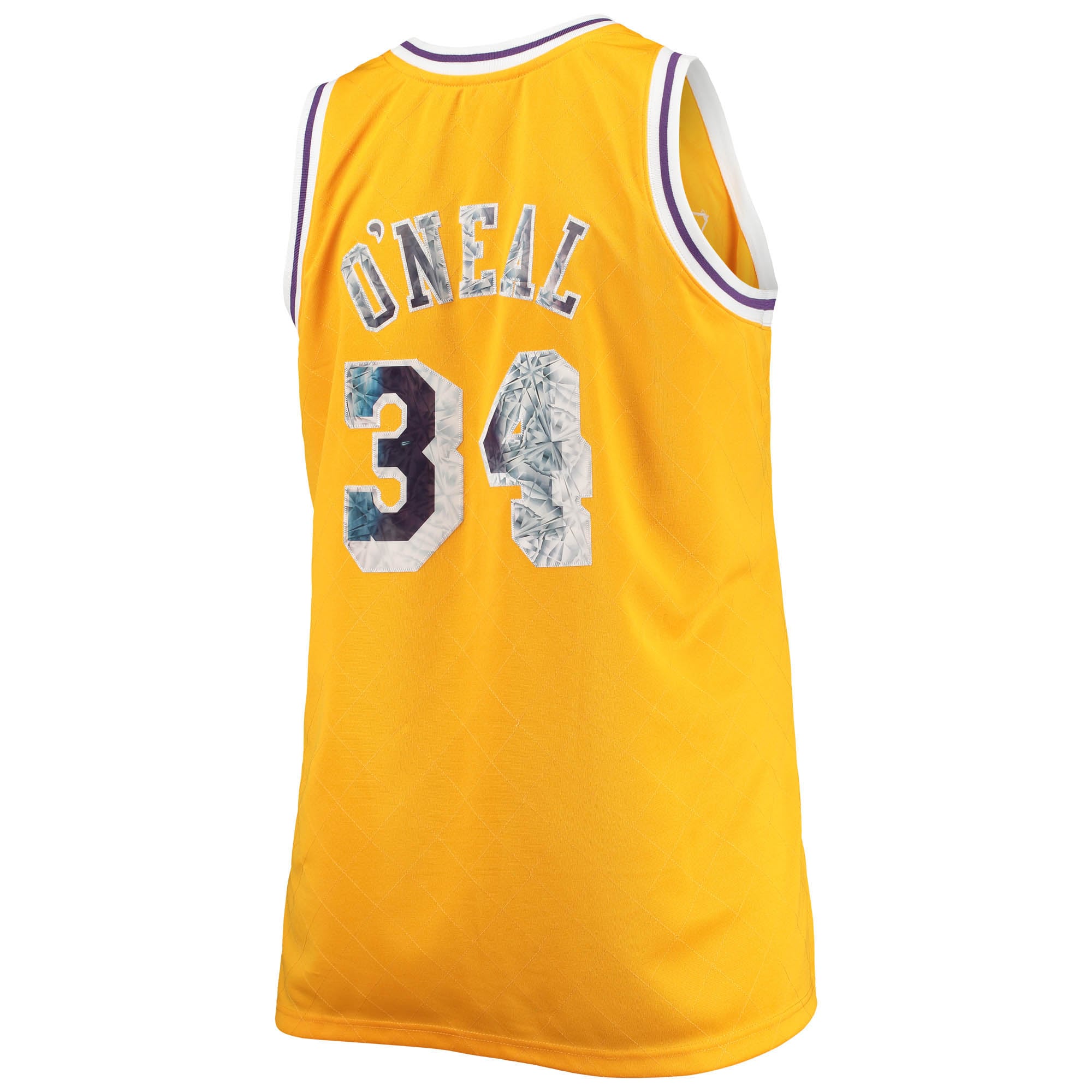 Shaquille O'Neal Los Angeles Lakers Mitchell & Ness Big & Tall 1996-97 NBA 75th Anniversary Diamond Swingman Jersey - Gold - vstockx