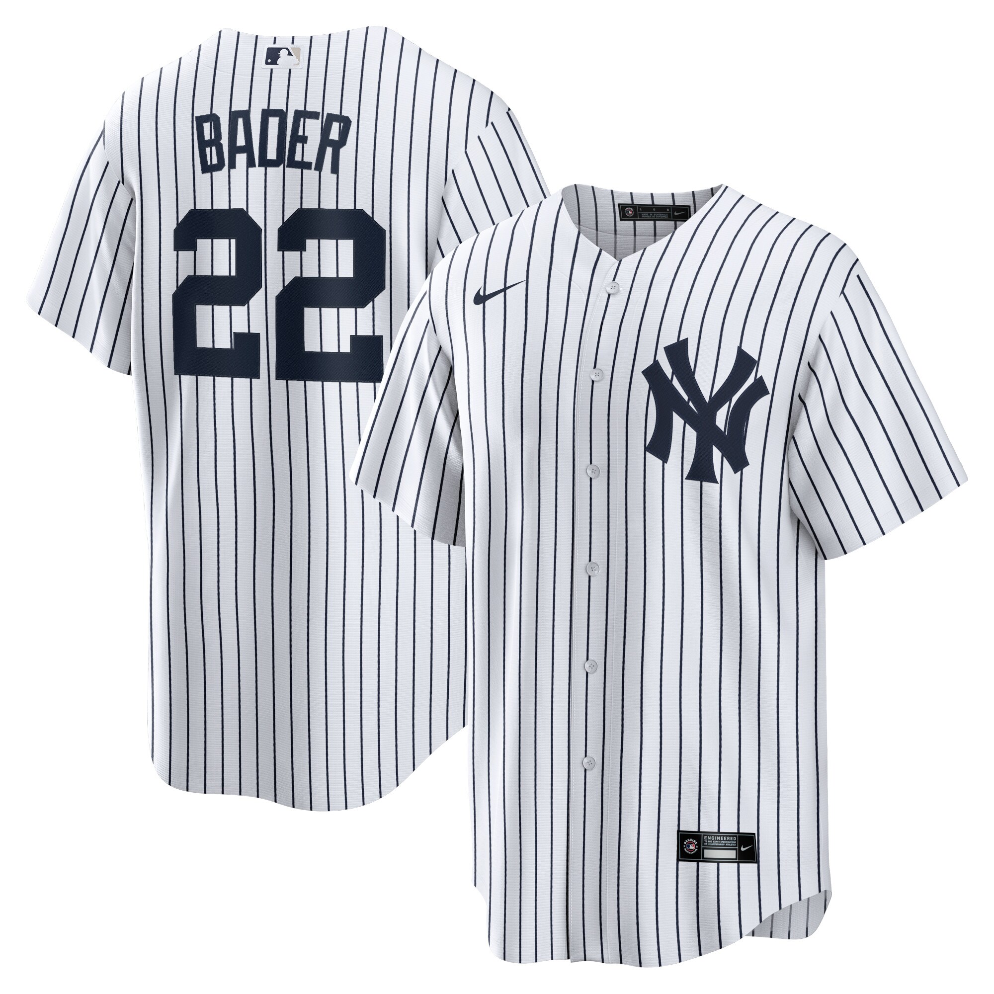 Harrison Bader New York Yankees Nike Replica Player Jersey - White - vstockx
