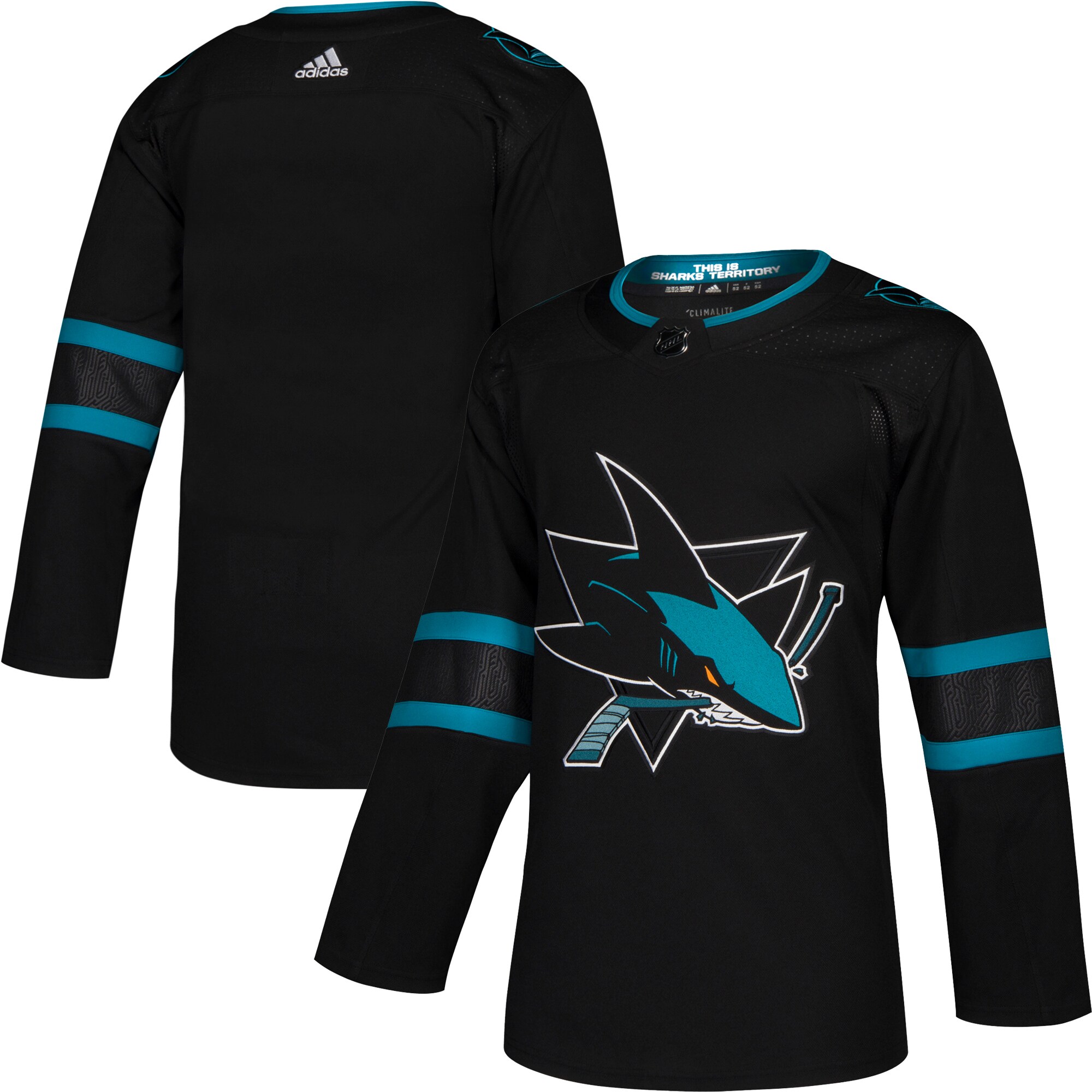San Jose Sharks adidas Alternate Authentic Jersey - Black - vstockx