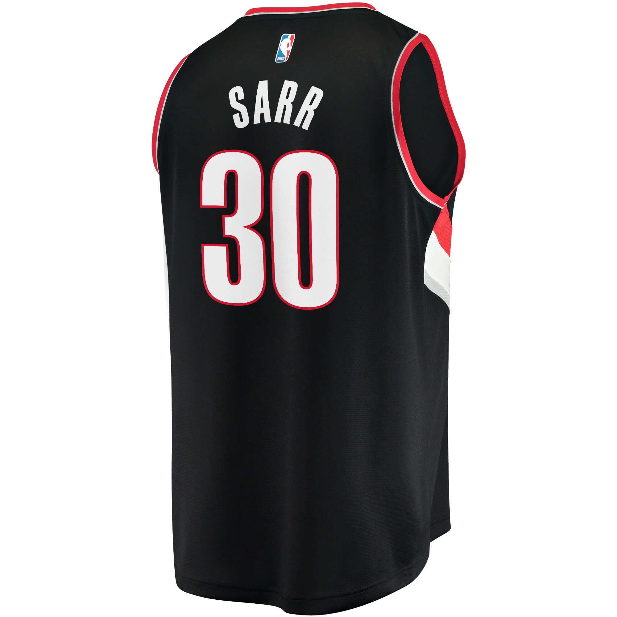 Olivier Sarr Portland Trail Blazers Fanatics Branded Fast Break Replica Jersey - Icon Edition - Black - vstockx