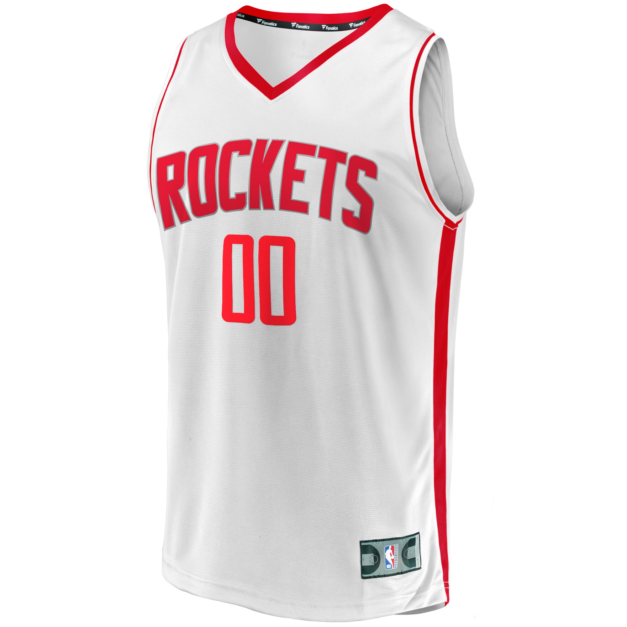 Houston Rockets Fanatics Branded Youth Fast Break Replica Custom Jersey - Association Edition - White - vstockx