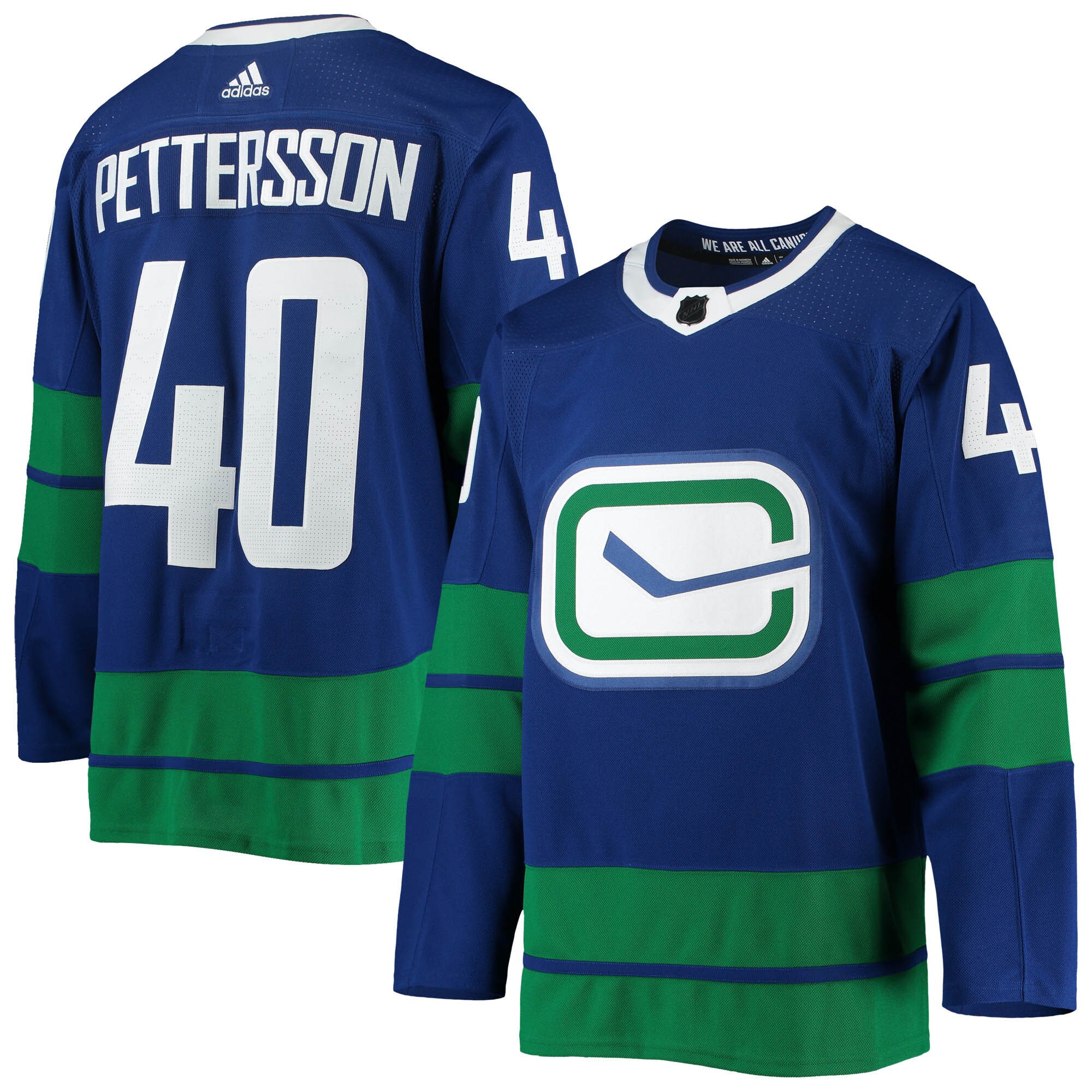 Elias Pettersson Vancouver Canucks adidas 2020/21 Authentic Alternate Player Jersey - Blue - vstockx
